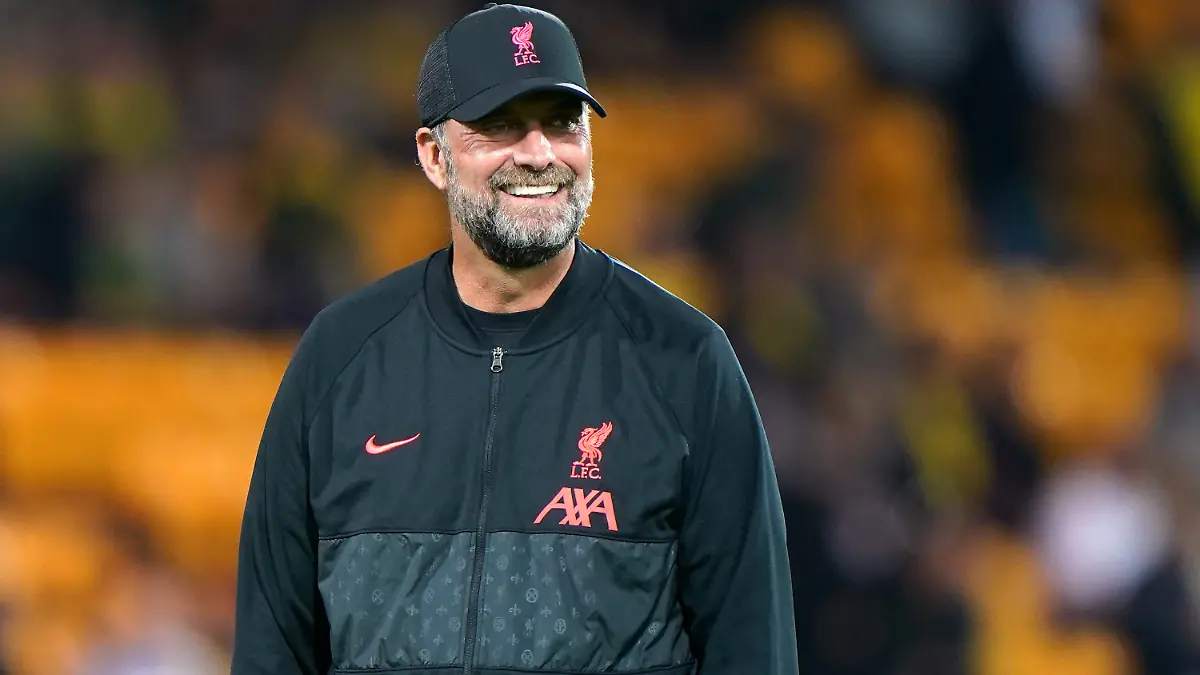 21.09.2021, Großbritannien, Norwich: Fußball: Liga-Pokal England, Norwich City - FC Liverpool, 3. Runde im Stadion an der Carrow Road. Liverpools Trainer Jürgen Klopp vor dem Spiel. Foto: Joe Giddens/PA Wire/dpa +++ dpa-Bildfunk +++