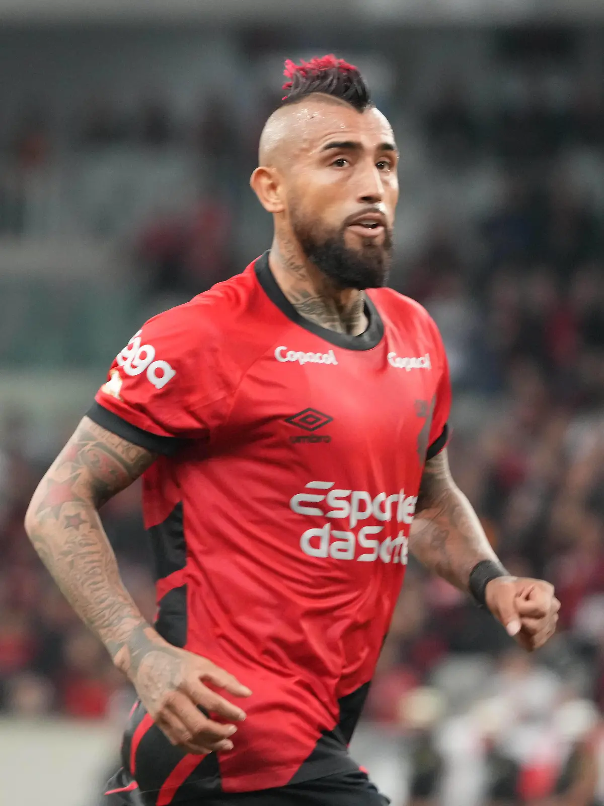 Athletico e Cuiabá CURITIBA, PR - 15.08.2023: ATHLETICO E CUIABÁ - Arturo Vidal during Athletico e Cuiabá held at Joaquim Américo Guimarães Stadium in Curitiba, PR. Photo: Carlos Pereyra/Fotoarena x2418336x PUBLICATIONxNOTxINxBRA CarlosxPereyra