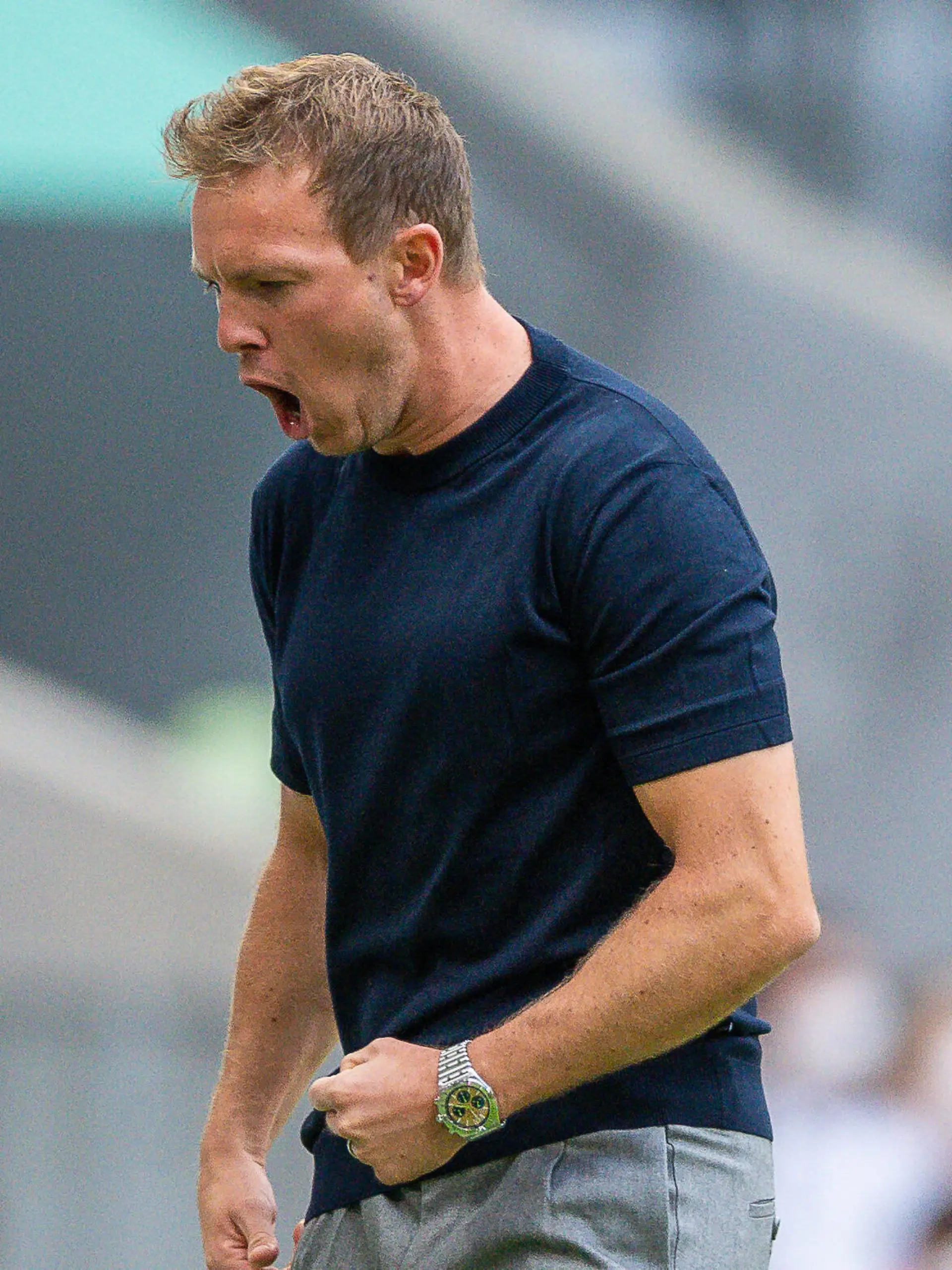  Julian Nagelsmann FC Bayern Muenchen, Chef-Trainer jubelt nach Tor zum 2:0 durch Joshua Kimmich FC Bayern Muenchen, 06, GER, FC Bayern Muenchen vs. VFL Bochum 1848, Fussball, Bundesliga, 5. Spieltag, Spielzeit 2021/2022, 18.09.2021, DFB/DFL regulations prohibit any use of photographs as image sequences and/or quasi-video., GER, FC Bayern Muenchen vs. VFL Bochum 1848, Fussball, Bundesliga, 5. Spieltag, Spielzeit 2021/2022, 18.09.2021 Muenchen *** Julian Nagelsmann FC Bayern Muenchen, head coach cheers after goal to 2 0 by Joshua Kimmich FC Bayern Muenchen, 06 , GER, FC Bayern Muenchen vs VFL Bochum 1848, Football, Bundesliga, 5 Matchday, Season 2021 2022, 18 09 2021, DFB DFL regulations prohibit any use of photographs as image sequences and or quasi video , GER, FC Bayern Muenchen vs VFL Bochum 1848, Football, Bundesliga, 5 Spieltag, Spielzeit 2021 2022, 18 09 2021 Muenchen Copyright: xEibner-Pressefoto/SaschaxWaltherx EP_EER