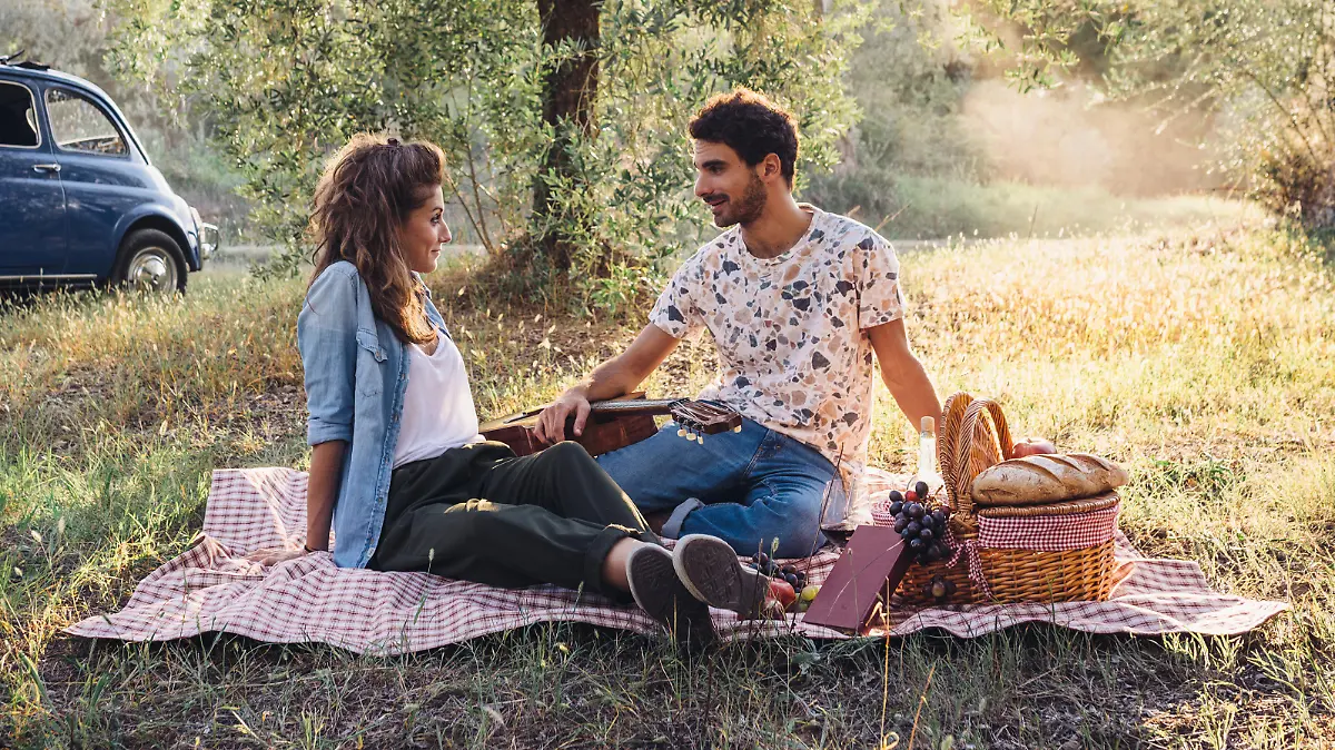 Pärchen beim Picknick