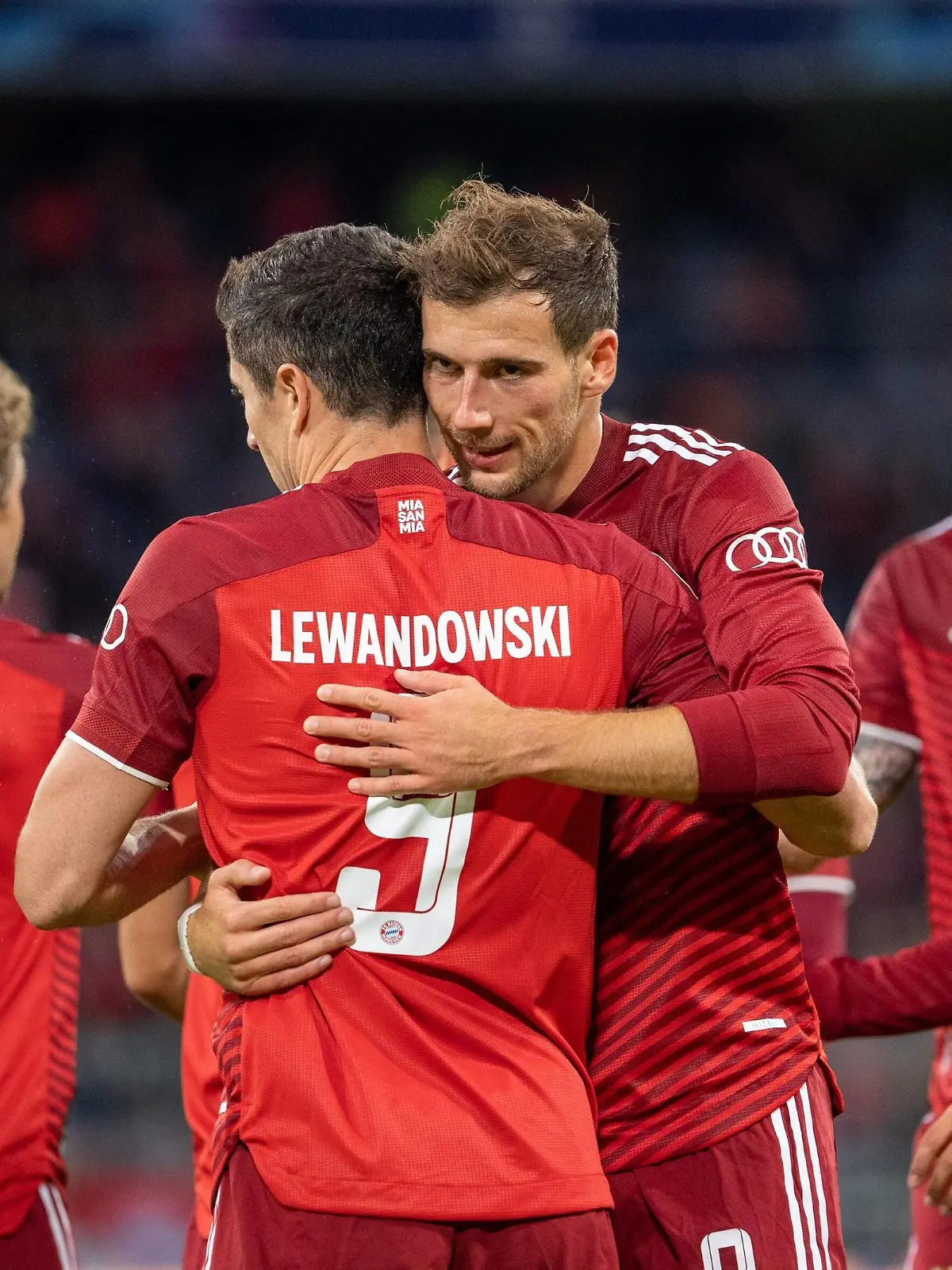  Torjubel Robert Lewandowski 9 FC Bayern Muenchen, Leon Goretzka 8 FC Bayern Muenchen, FC Bayern Muenchen vs. Dynamo Kiew, UEFA Champions League, 29.09.2021 DFB regulations prohibit any use of photographs as image sequences and/or quasi-video Muenchen Bayern Deutschland *** Goal celebration Robert Lewandowski 9 FC Bayern Muenchen , Leon Goretzka 8 FC Bayern Muenchen , FC Bayern Muenchen vs Dynamo Kiev, UEFA Champions League, 29 09 2021 DFB regulations prohibit any use of photographs as image sequences and or quasi video Muenchen Bayern Germany Copyright: xkolbert-press/UlrichxGamelx