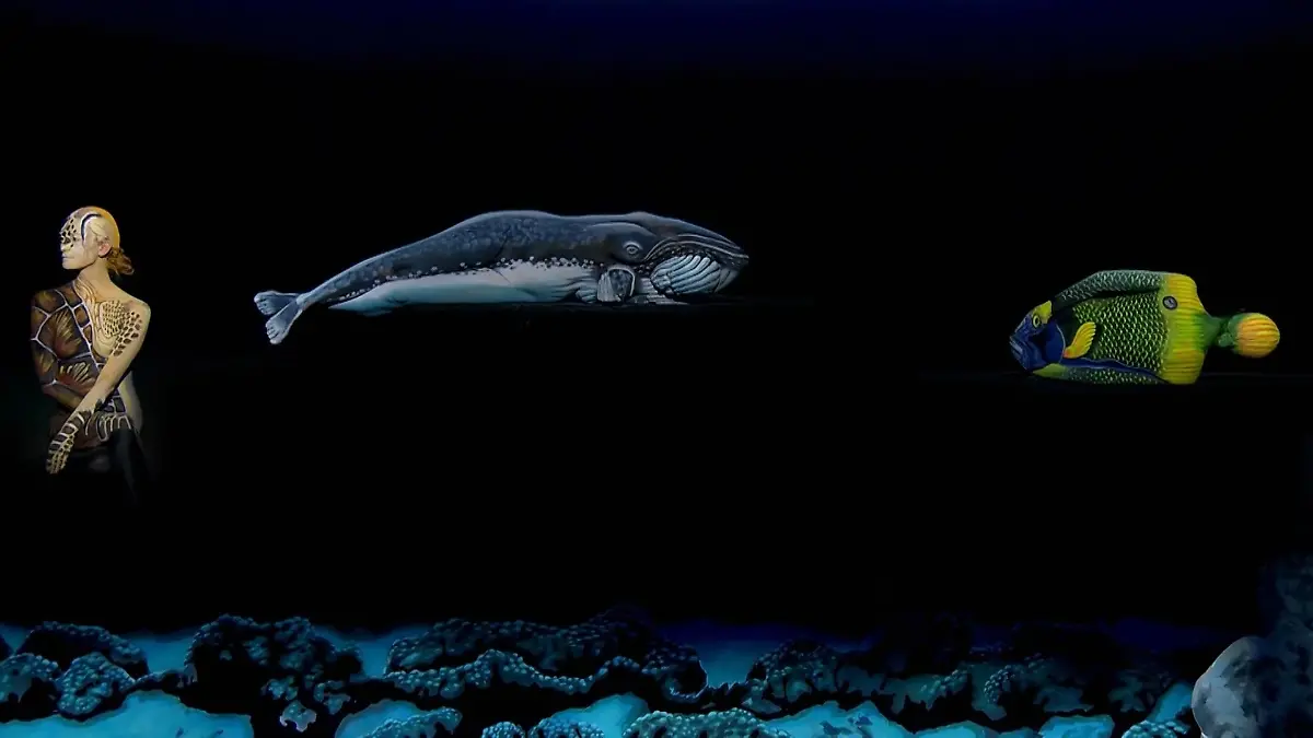 Diese Unterwasserwelt lässt beim Supertalent alle staunen Bodypainting in Vollendung