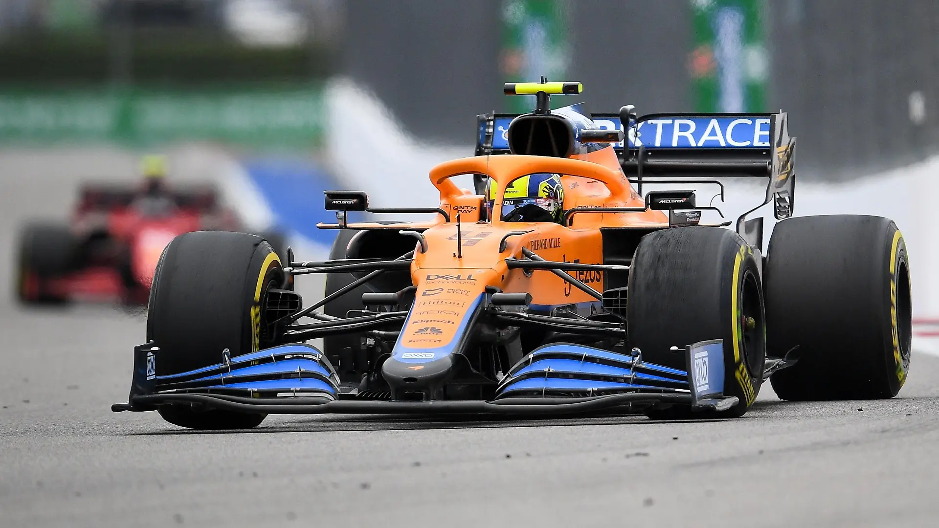 6659991 26.09.2021 McLaren's Lando Norris competes in the race of the 2021 Formula One Russian Grand Prix at the Sochi Autodrom in Sochi, Russia. Vladimir Astapkovich / Sputnik