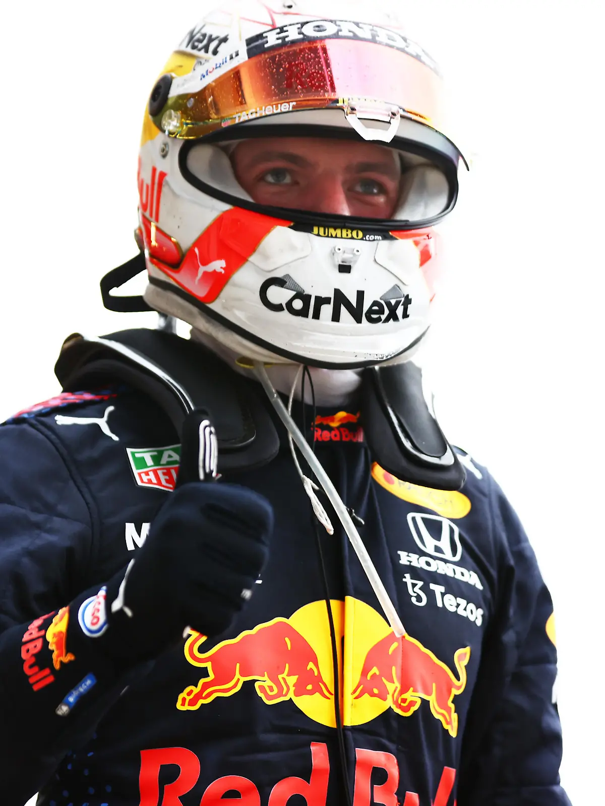 SOCHI, RUSSIA - SEPTEMBER 26: Second placed Max Verstappen of Netherlands and Red Bull Racing celebrates in parc ferme during the F1 Grand Prix of Russia at Sochi Autodrom on September 26, 2021 in Sochi, Russia. (Photo by Mark Thompson/Getty Images)