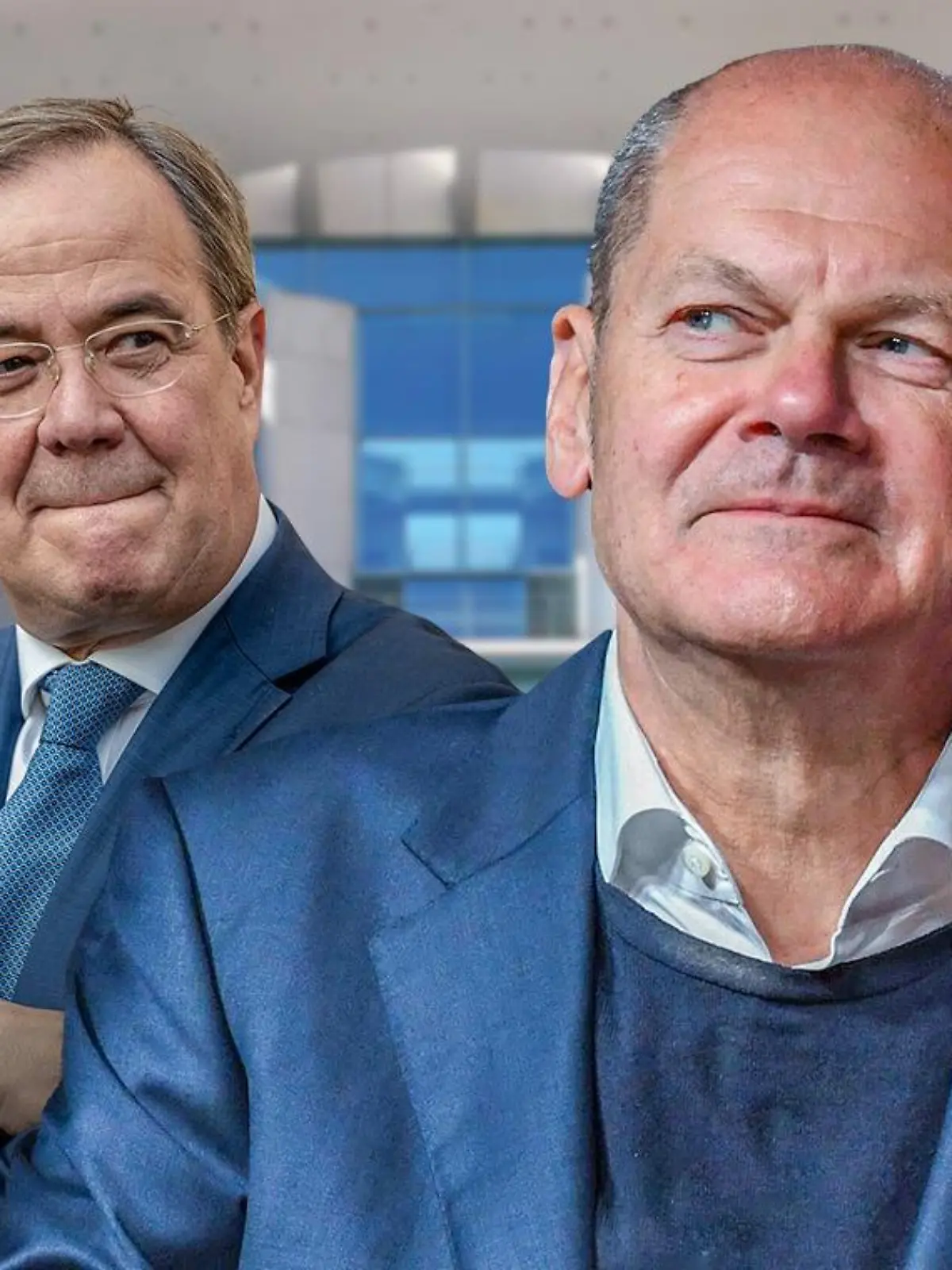Armin Laschet und Olaf Scholz liegen in aktuellen Prognosen nah beieinander