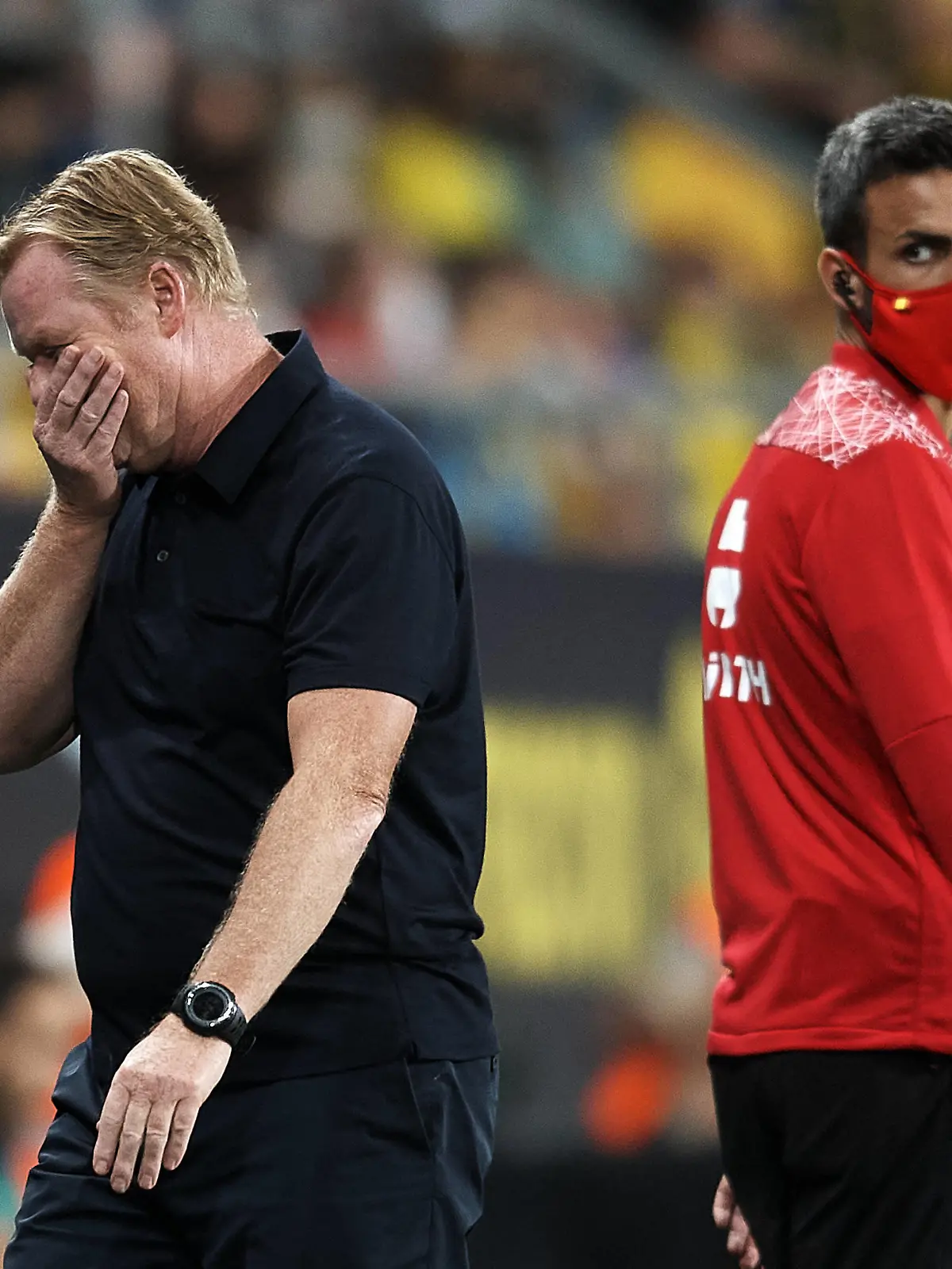 Cadiz CF v FC Barcelona, Barca - La Liga Santander Ronald Koeman head coach of Barcelona reacts during the La Liga Santander match between Cadiz CF and FC Barcelona at Estadio Nuevo Mirandilla on September 23, 2021 in Cadiz, Spain. Cadiz Spain breton-cadizcfv210923_npwZ6 PUBLICATIONxNOTxINxFRA Copyright: xJosexBretonx 