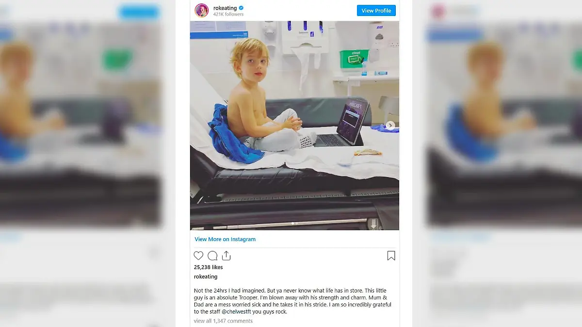 Ronan Keatings Sohn Cooper im Krankenhaus