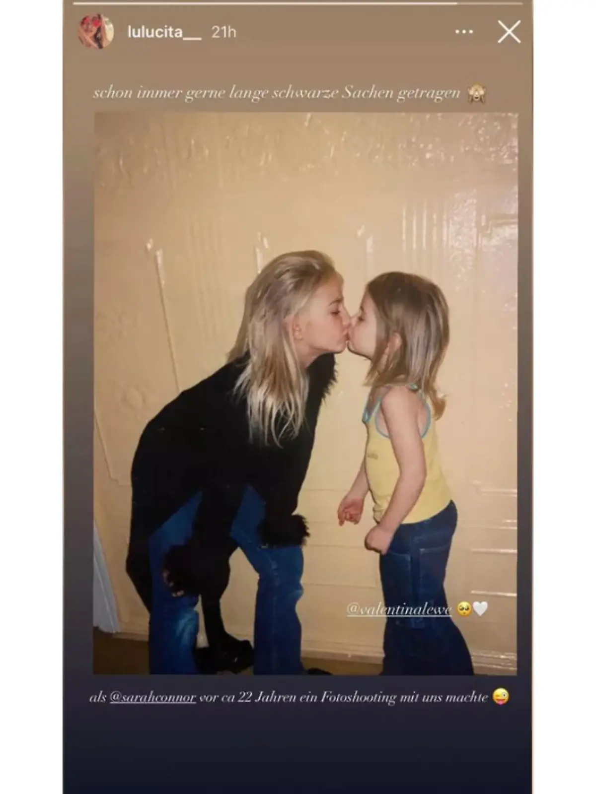 Sarah Connors Schwester Lulu teilt diese schöne Erinnerung