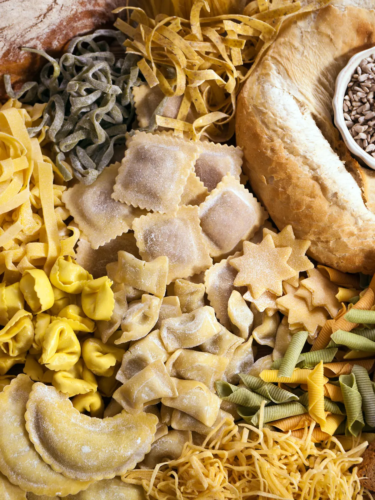 Baked goods and Pasta Still Life. 