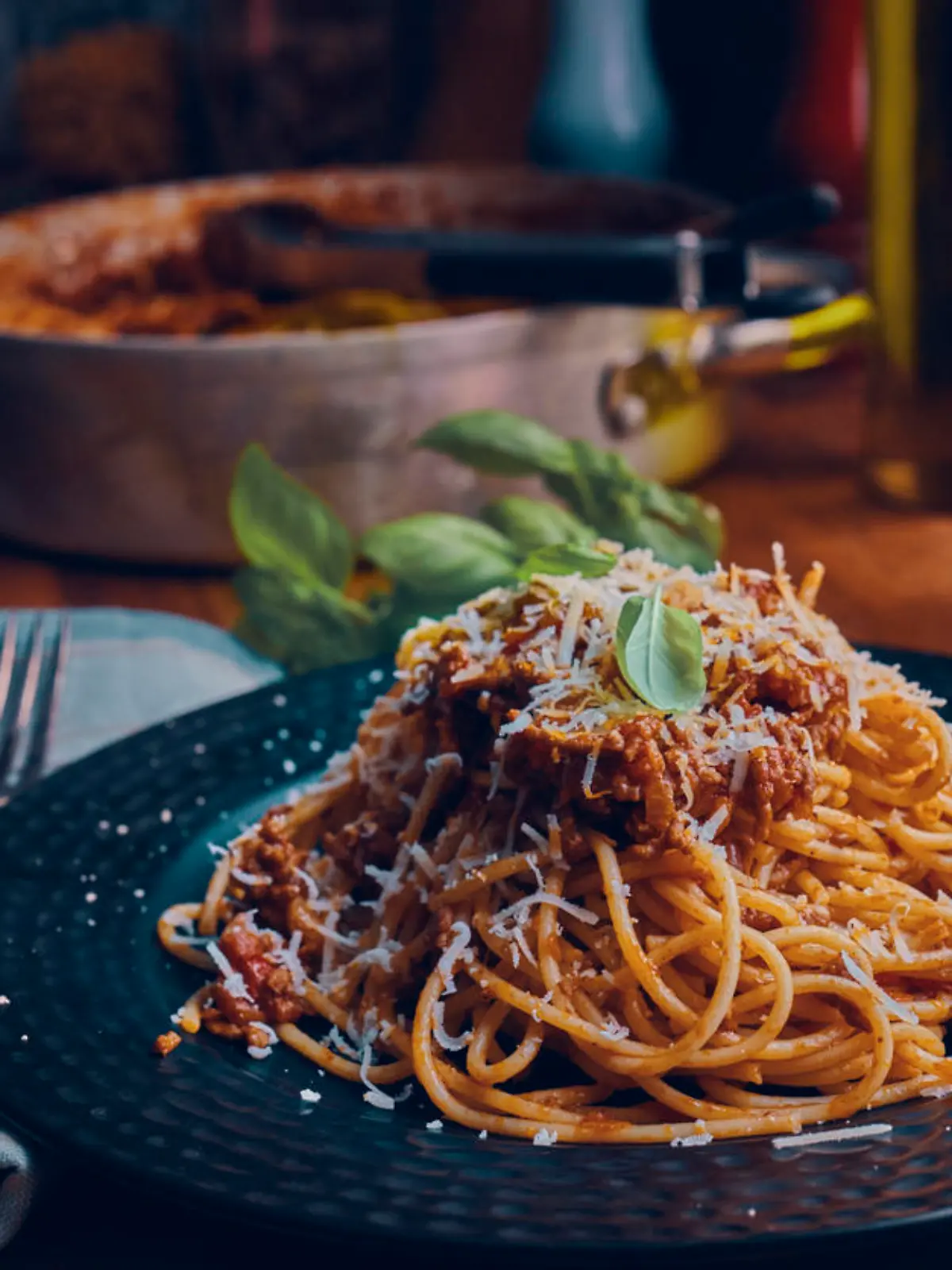                                 Eating Homemade Spaghetti Bolognese