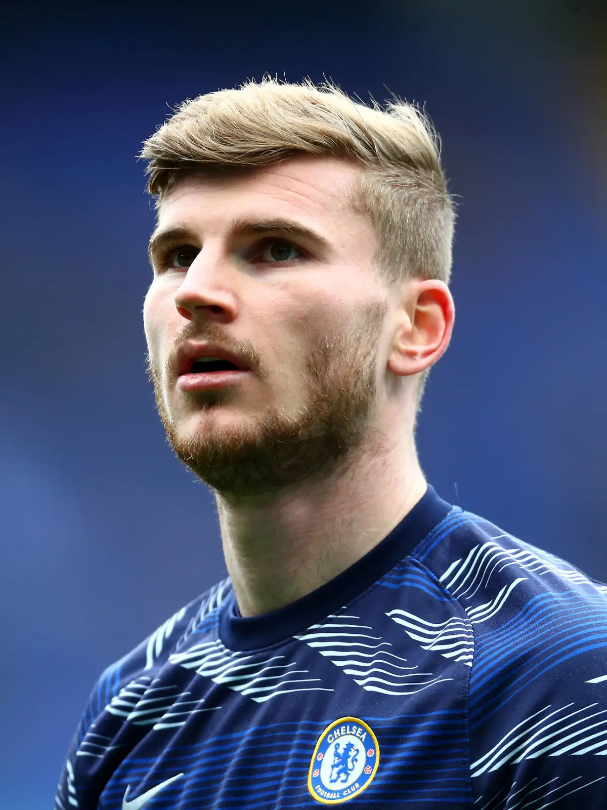 Chelsea v West Bromwich Albion - Premier League - Stamford Bridge Chelsea s Timo Werner warming up prior to kick-off during the Premier League match at Stamford Bridge, London. Issue date: Saturday April 3, 2021. EDITORIAL USE ONLY No use with unauthorised audio, video, data, fixture lists, club/league logos or live services. Online in-match use limited to 120 images, no video emulation. No use in betting, games or single club/league/player publications. PUBLICATIONxINxGERxSUIxAUTxONLY Copyright: xClivexRosex 58959266 