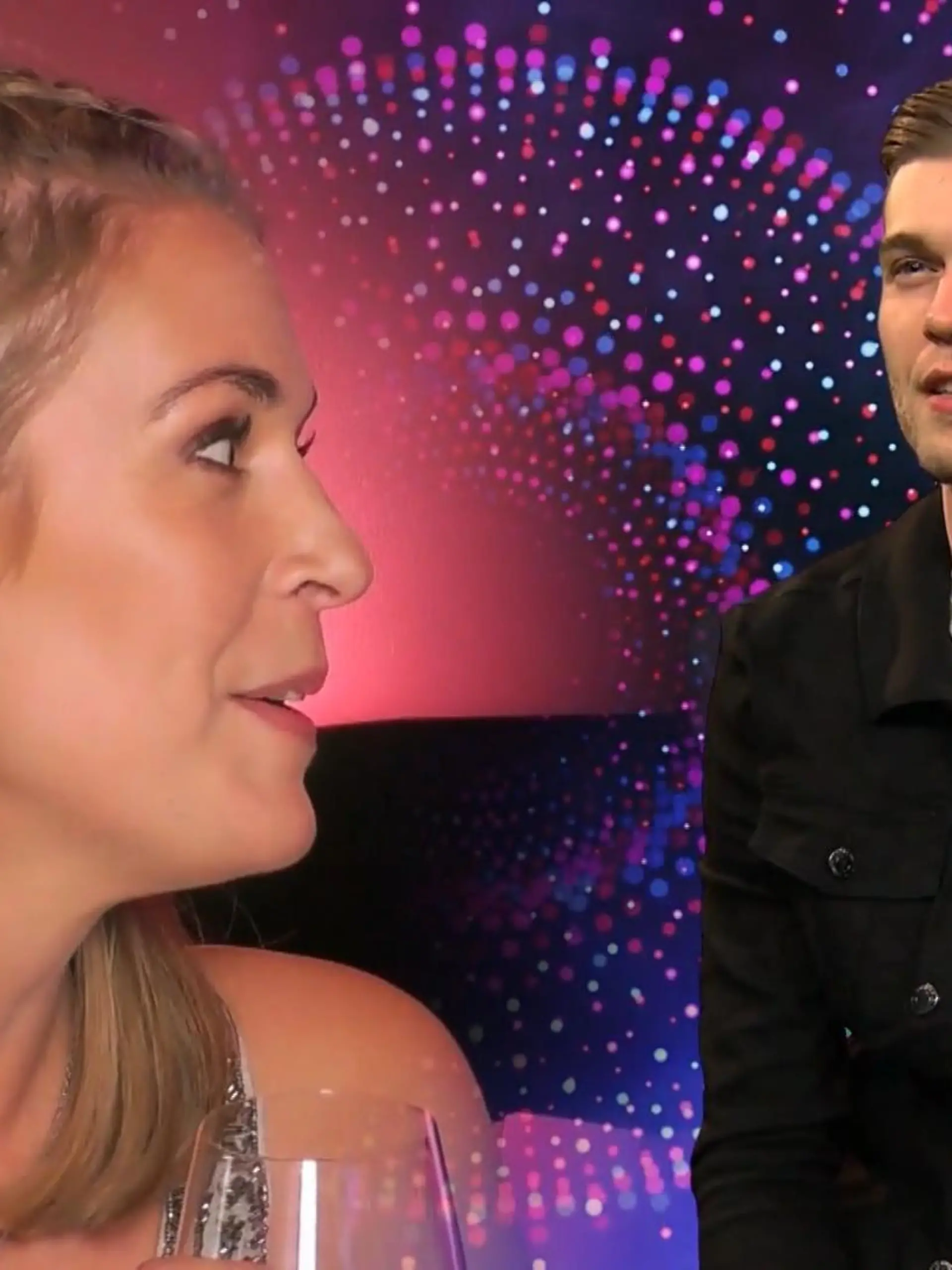 "Take Me Out"-Kandidaten Kati und Marc während der Limousinen-Fahrt zu ihrem ersten Dinner-Date