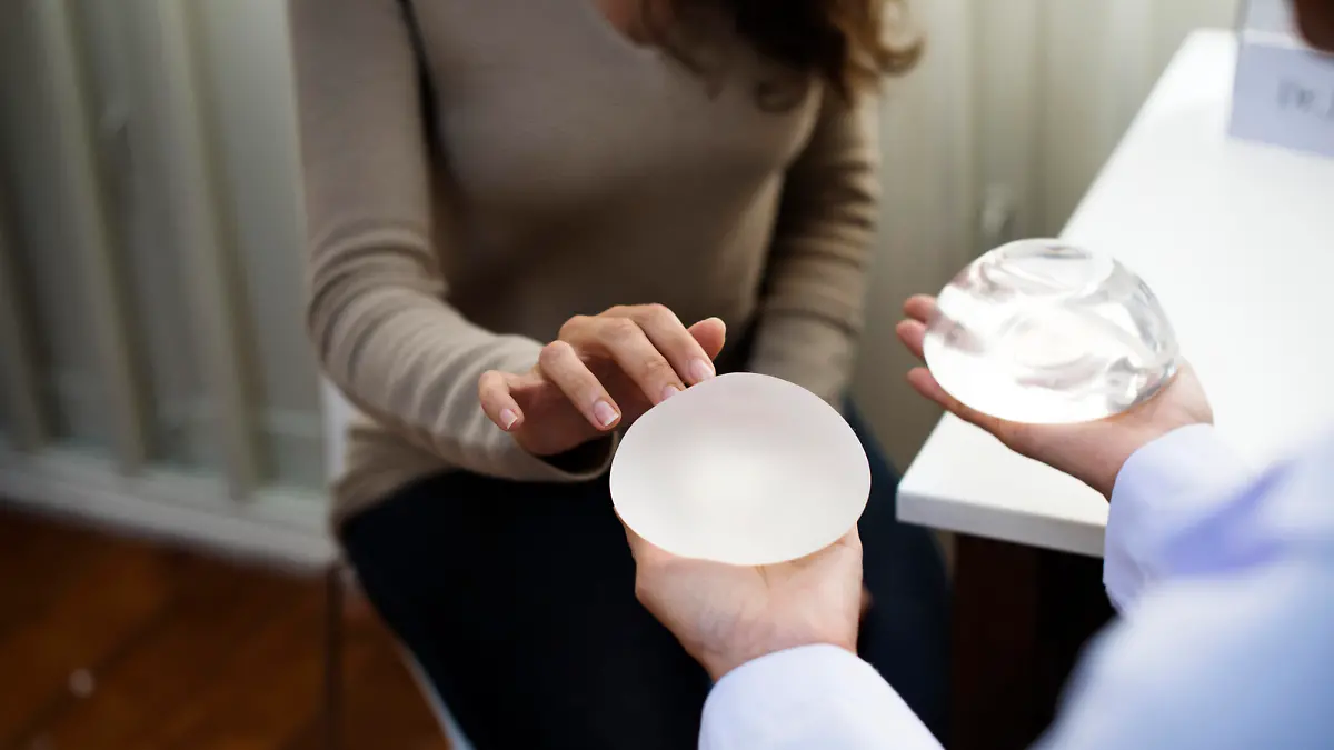 Woman planning to have a breast implant