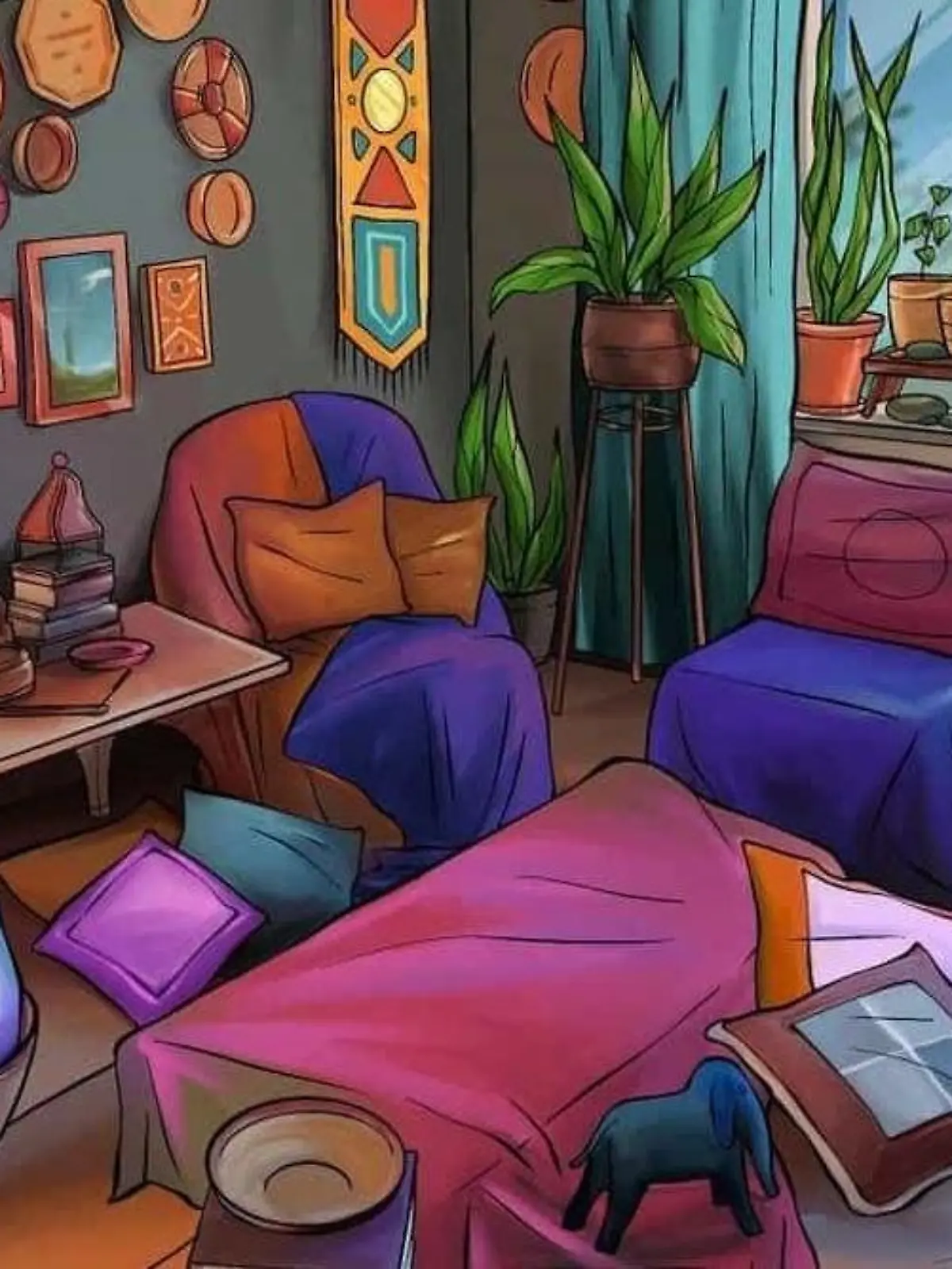 Wohnzimmer-Suchbild
