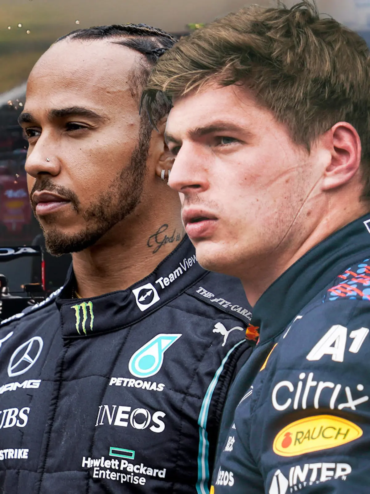 Die WM-Rivalen Lewis Hamilton und Max Verstappen