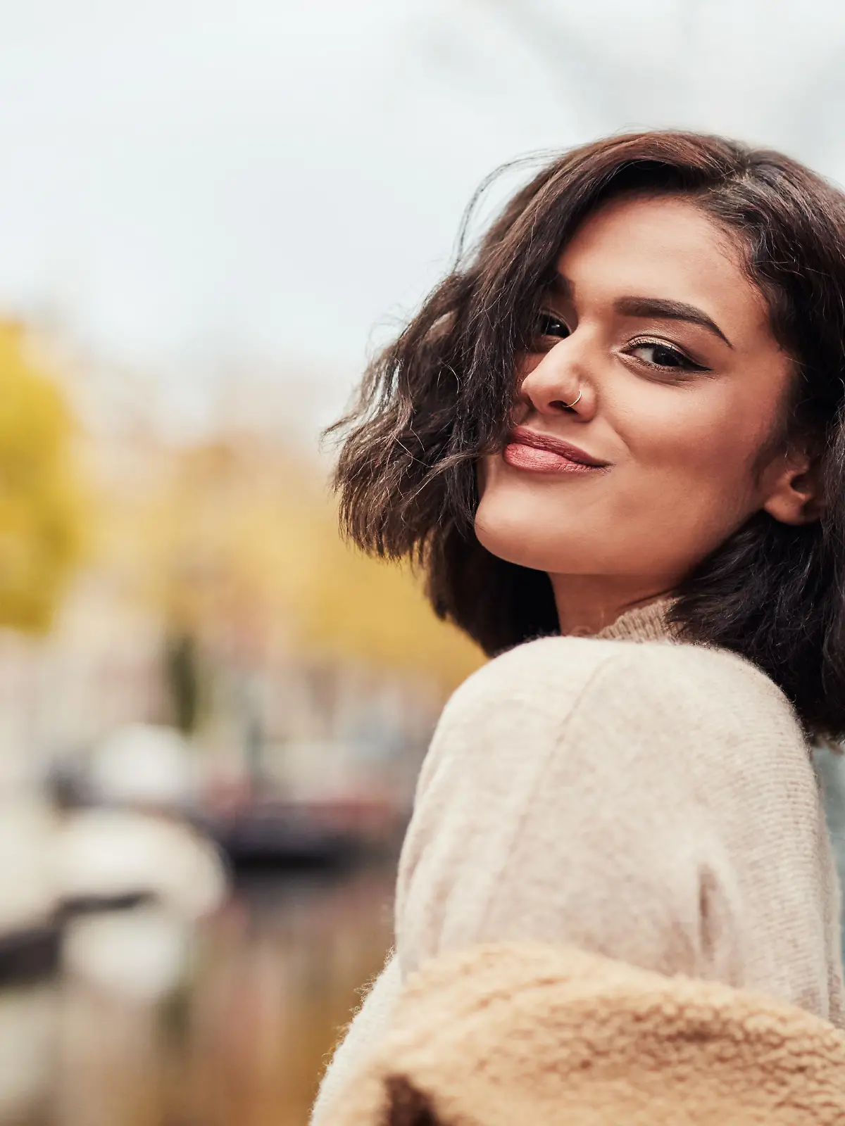 Shot of a beautiful young woman out and about in the city
