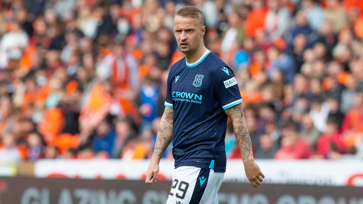 19th September 2021; Tannadice Park, Dundee, Scotland: Scottish Premier League football, Dundee United versus Dundee; Leigh Griffiths of Dundee
