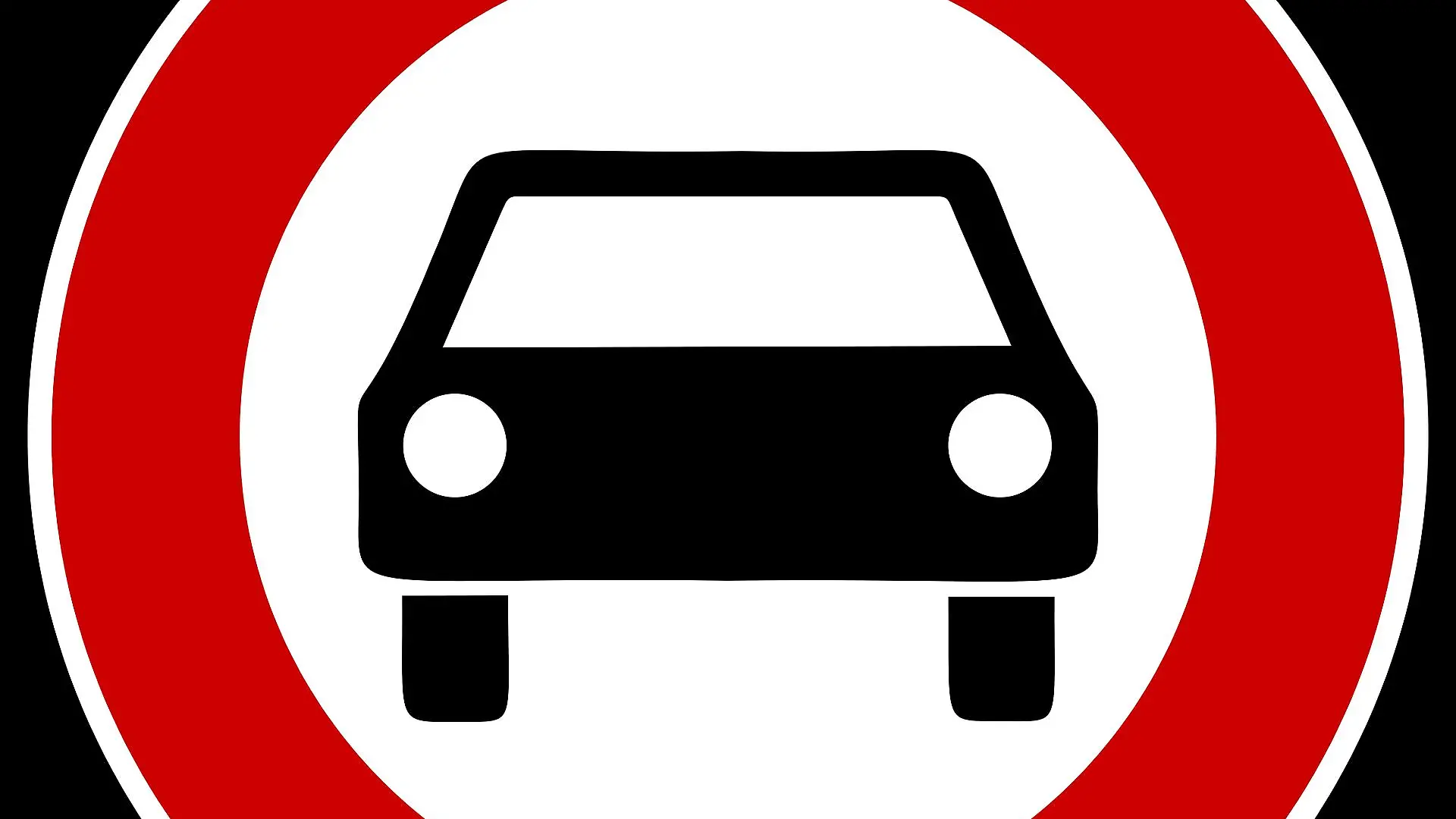 Durchfahrverbotsschild für Autos