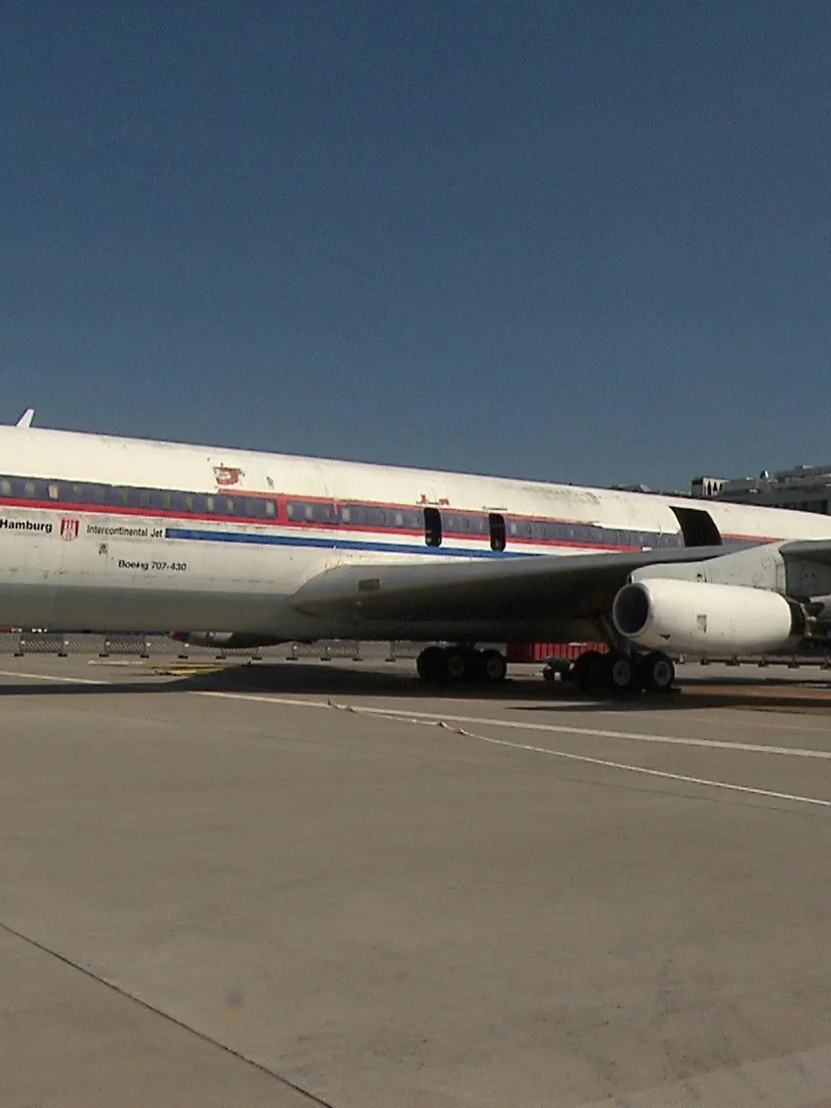 Die Boeing 707 der Lufthansa.