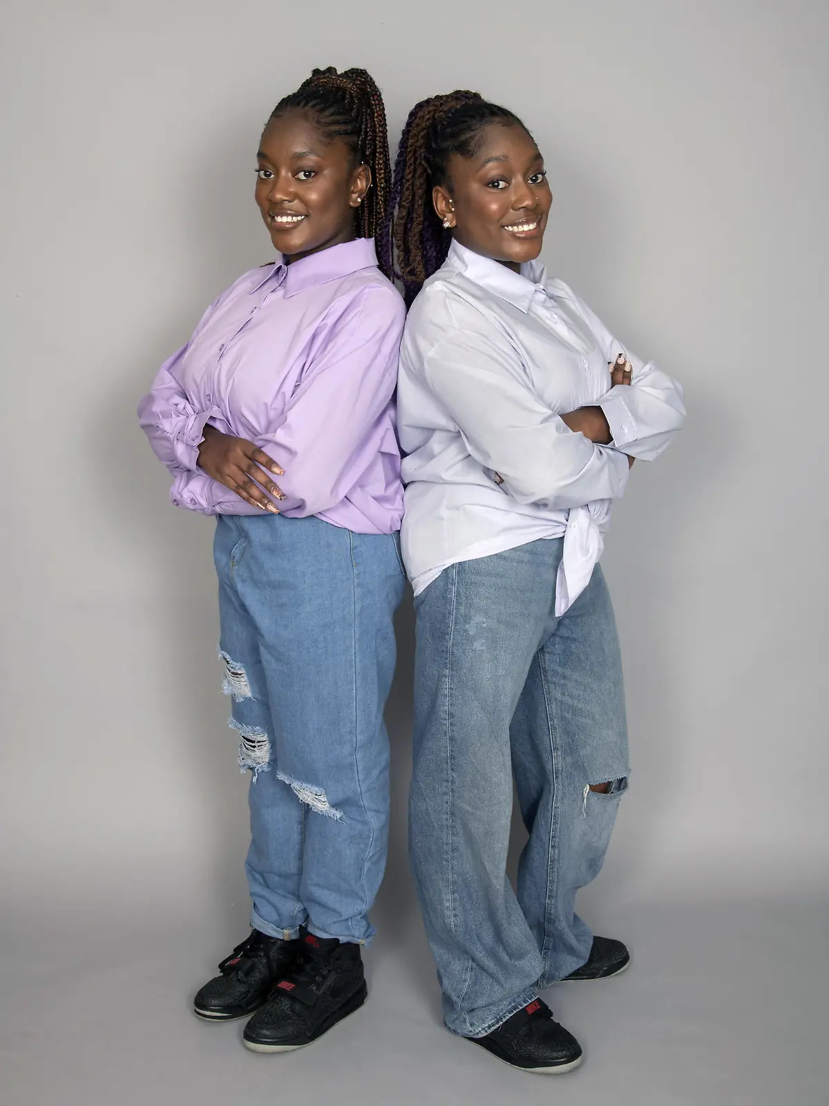 EXKLUSIV - SONDERKONDITIONEN: DOPPELTER ANSTRICH - MINDESTHONORAR 120 EUR
EXCLUSIVE / Conjoined twins, Sanchia (White Shirt) and Eman Mowatt of Birmingham. They were separated in December 2001 after a 16-hour procedure, at Birmingham Children's Hospital - the first time such an operation had been carried out in the UK, and only the third time in the world. 19th September 2021. 

Material must be credited "The Sun/News Licensing" unless otherwise agreed. 100% surcharge if not credited. Online rights need to be cleared separately. Strictly one time use only subject to agreement with News Licensing