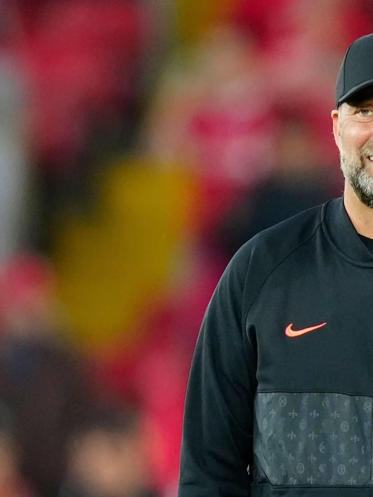 Mandatory Credit: Photo by Dave Shopland/HGN/Shutterstock 12447165s Liverpool Manager Jurgen Klopp smiling Liverpool v AC Milan Champions League Group B, Football, Anfield Stadium,Liverpool UK - 15 Sep 2021 Editorial use only Liverpool v AC Milan Champions League Group B, Football, Anfield Stadium,Liverpool UK - 15 Sep 2021 Editorial use only PUBLICATIONxINxGERxSUIxAUTXHUNxGRExMLTxCYPxROMxBULxUAExKSAxONLY Copyright: xDavexShopland/HGN/Shutterstockx 12447165s 