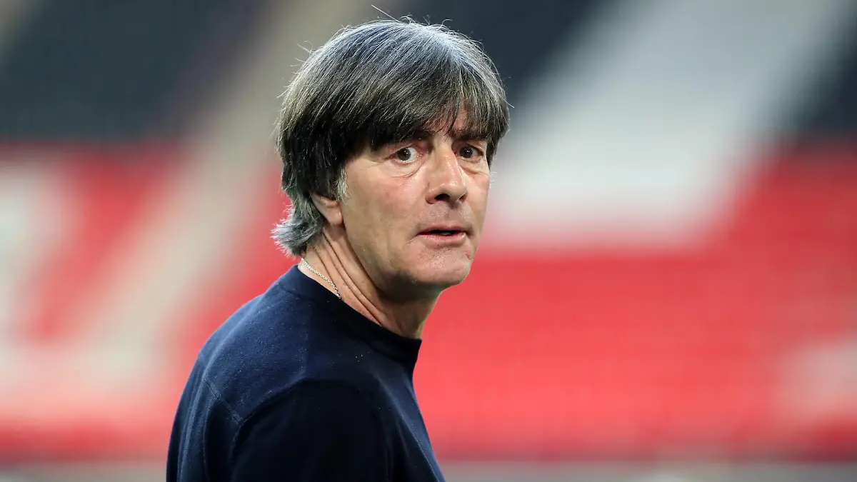 Trainer Joachim Löw / Aktion / Oberkoerper Oberkörper / / Fußball Fussball / Testspiel Länderspiel Nationalmannschaft DFB Herren / Saison 2020/2021 / 07.06.2021 / Deutschland GER vs. Lettland LAT Latvia / Geisterspiel wegen Corona Covid 19 / DFL regulations prohibit any use of photographs as image sequences and/or quasi-video. / *** Coach Joachim Löw action upper body upper body sport football soccer test match international match national team DFB men season 2020 2021 07 06 2021 Germany GER vs Latvia LAT Latvia ghost match because of Corona Covid 19 DFL regulations prohibit any use of photographs as image sequences and or quasi video 