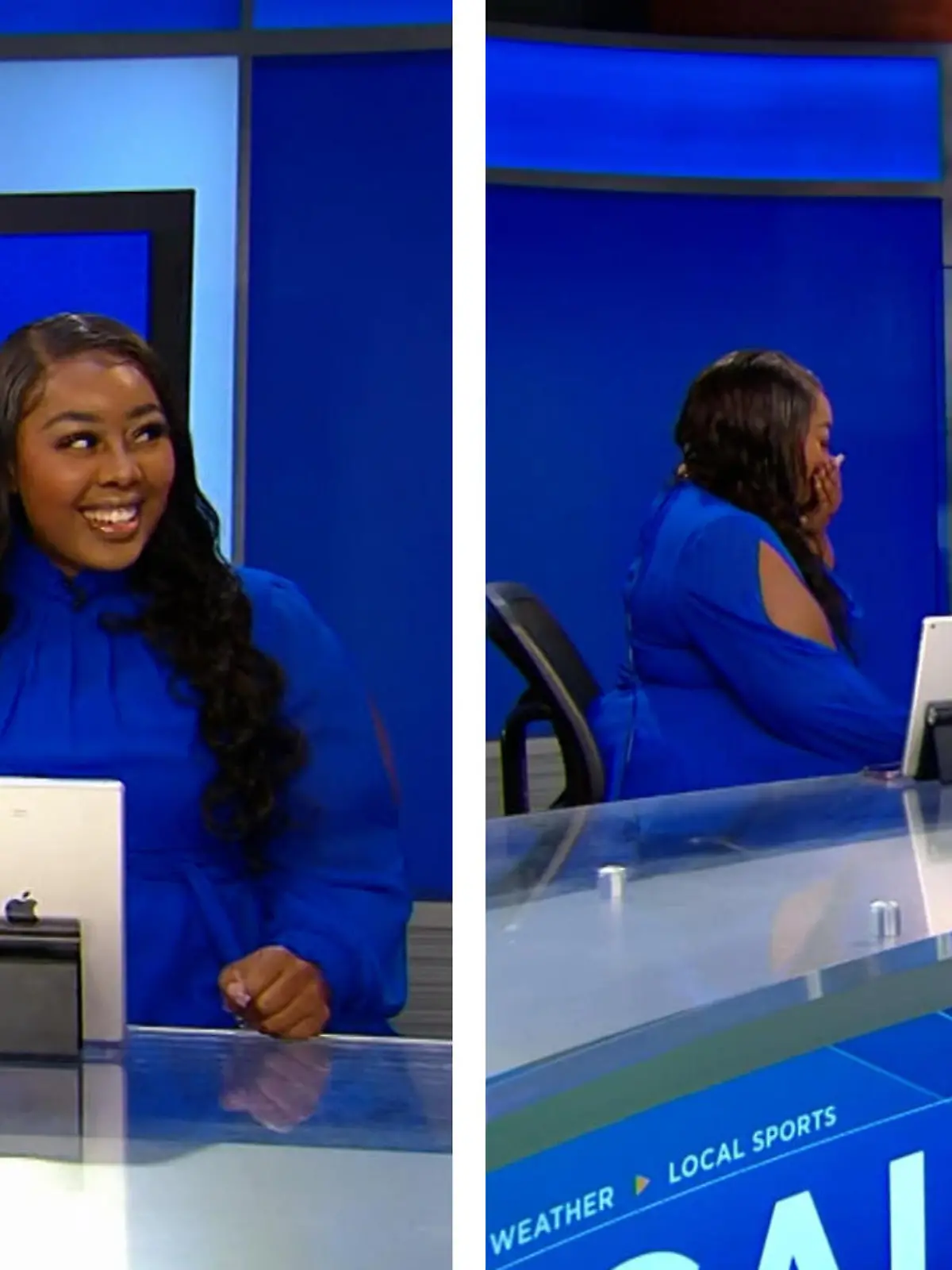 Ist das süß! In dem einen Moment liest Moderatorin Cornelia Nicholson die Nachrichten vor, im nächsten Moment geht ihr freund Riley Nagel vor ihr auf die Knie - und macht seiner Partnerin im Live-TV einen Heiratsantrag!