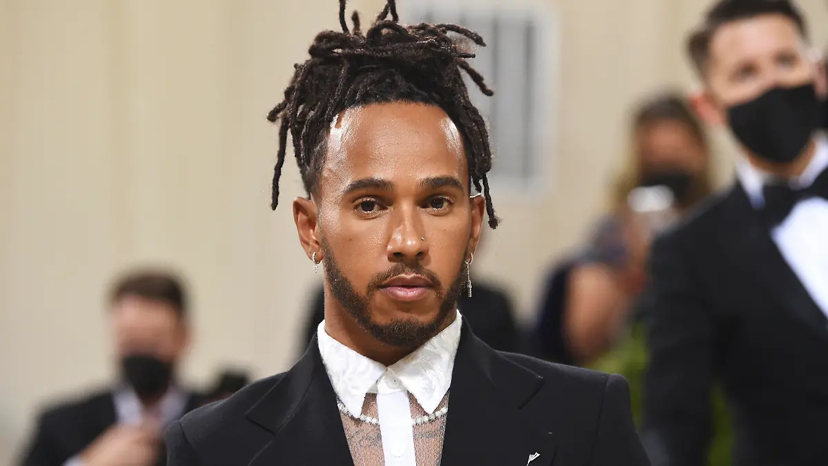 Lewis Hamilton attends The Metropolitan Museum of Art's Costume Institute benefit gala celebrating the opening of the "In America: A Lexicon of Fashion" exhibition on Monday, Sept. 13, 2021, in New York. (Photo by Evan Agostini/Invision/AP)