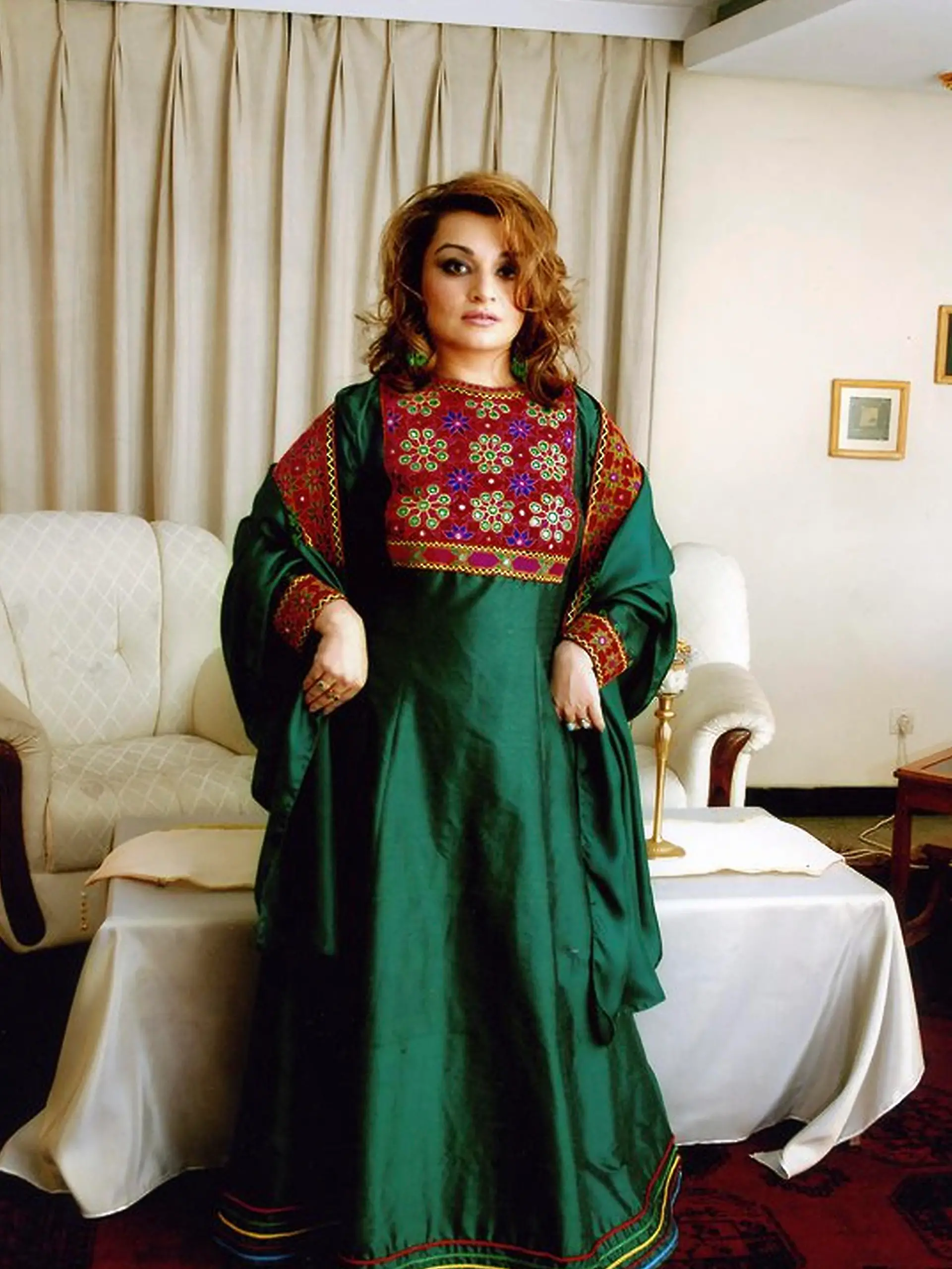 Dr Bahar Jalali, This is Afghan culture. I am wearing a traditional Afghan dress. Afghanistan Culture. Afghan women have started an online Twitter campaign to protest the Taliban s female dress code by posting photos with traditional clothes. The photos went viral with a hashtag: #DoNotTouchMyClothes. That hashtag and #AfghanistanCulture soon became a worldwide trend on social media. It all started with one photograph from Dr Bahar Jalali, a former history professor at the American University in Afghanistan. The photos, the hashtags and the viral online campaign soon became a global protest- where Afghan women were saying  No  to the Taliban diktat on clothes. Dr Bahar Jalali, an Afghan historian and gender studies expert, posted the first photo using the #DoNotTouchMyClothes hashtag, which has since inspired Afghan women across the globe. Afghanistan, September 12, 2021. Photo by SalamPix/ABACAPRESS/ddp images