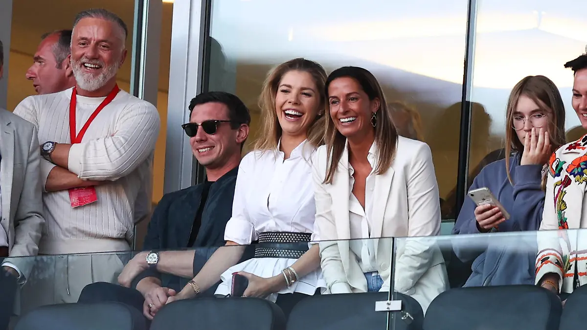 SOCCER - BL, RBS vs Sturm SALZBURG,AUSTRIA,21.MAY.23 - SOCCER - ADMIRAL Bundesliga, championship group, Red Bull Salzburg vs SK Sturm Graz. Image shows Mark Mateschitz with his girlfriend Victoria Swarovski. PUBLICATIONxNOTxINxAUTxSUIxSWE GEPAxpictures/xDavidxGeieregger