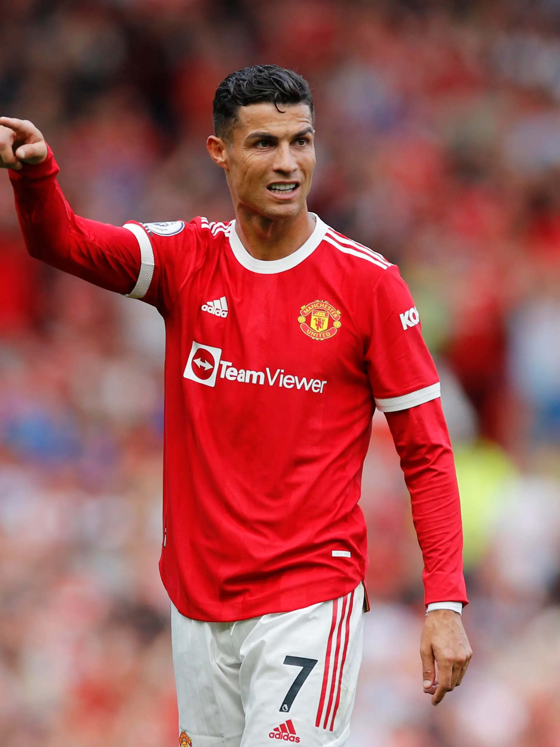 Soccer Football - Premier League - Manchester United v Newcastle United - Old Trafford, Manchester, Britain - September 11, 2021 Manchester United's Cristiano Ronaldo after scoring their second goal REUTERS/Phil Noble EDITORIAL USE ONLY. No use with unauthorized audio, video, data, fixture lists, club/league logos or 'live' services. Online in-match use limited to 75 images, no video emulation. No use in betting, games or single club /league/player publications.  Please contact your account representative for further details.