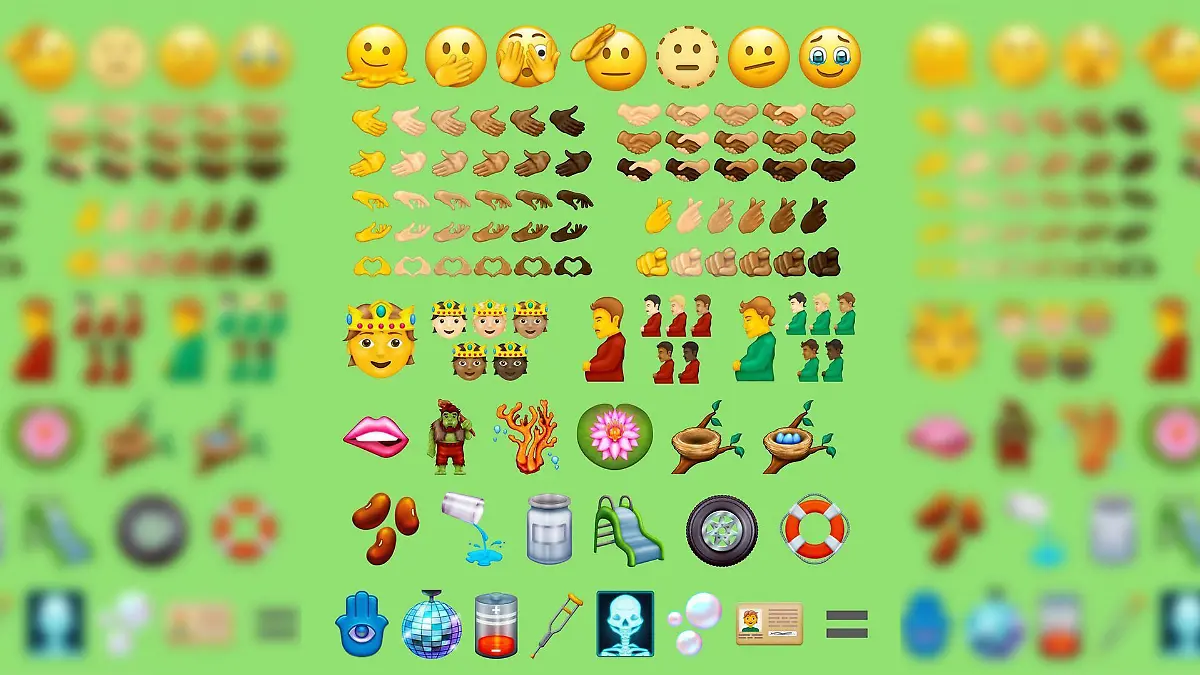 Viele neue Emojis. Unter anderem ein schwangerer Mann