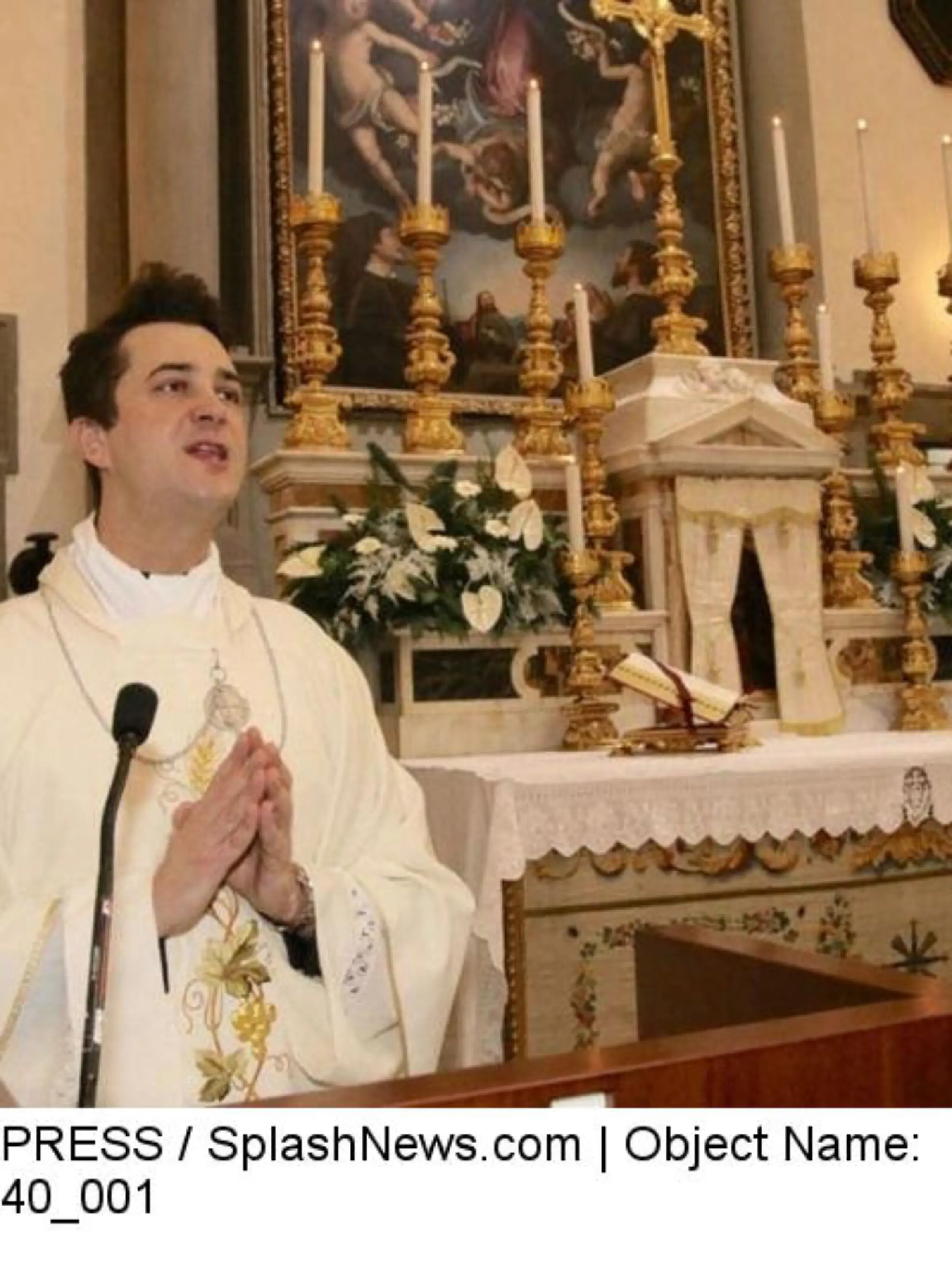 A priest, Don Francesco Spagnesi, 40, involved in a police investigation into parties based on cocaine and Gbl, the so-called 'rape drug', has been arrested for drug dealing in Prato, in Tuscany, northern Italy. 

The parish priest, now under house arrest, is accused of dealing and import of drugs. A few days ago the priest had left his duties in the parish.

Pictured: Don Francesco Spagnesi
Ref: SPL5256140 140921 NON-EXCLUSIVE
Picture by: DAPRESS / SplashNews.com

Splash News and Pictures
USA: +1 310-525-5808
London: +44 (0)20 8126 1009
Berlin: +49 175 3764 166
photodesk@splashnews.com

World Rights, No Italy Rights
