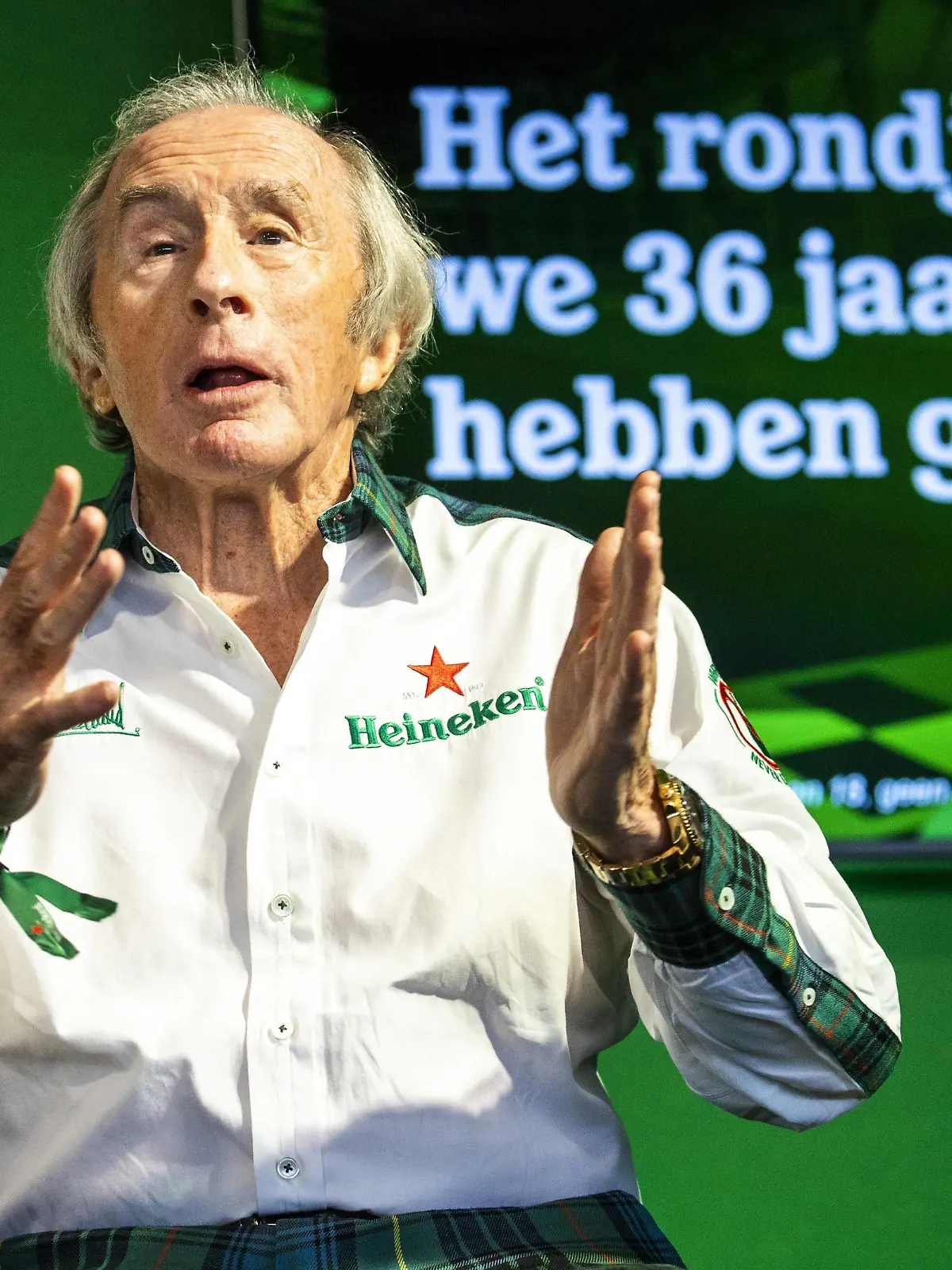  ZANDVOORT - Sir Jackie Stewart during the press conference, PK, Pressekonferenz For the first time in 36 years, the Formula 1 race Dutch Grand Prix Zandvoort will be held at Circuit Zandvoort. ANP VINCENT JANNINK xVIxANPxSportx/xxANPxIVx *** ZANDVOORT Sir Jackie Stewart during the press conference For the first time in 36 years, the Formula 1 race Dutch Grand Prix Zandvoort will be held at Circuit Zandvoort ANP VINCENT JANNINK xVIxANPxSportx xxANPxIVx 436626558