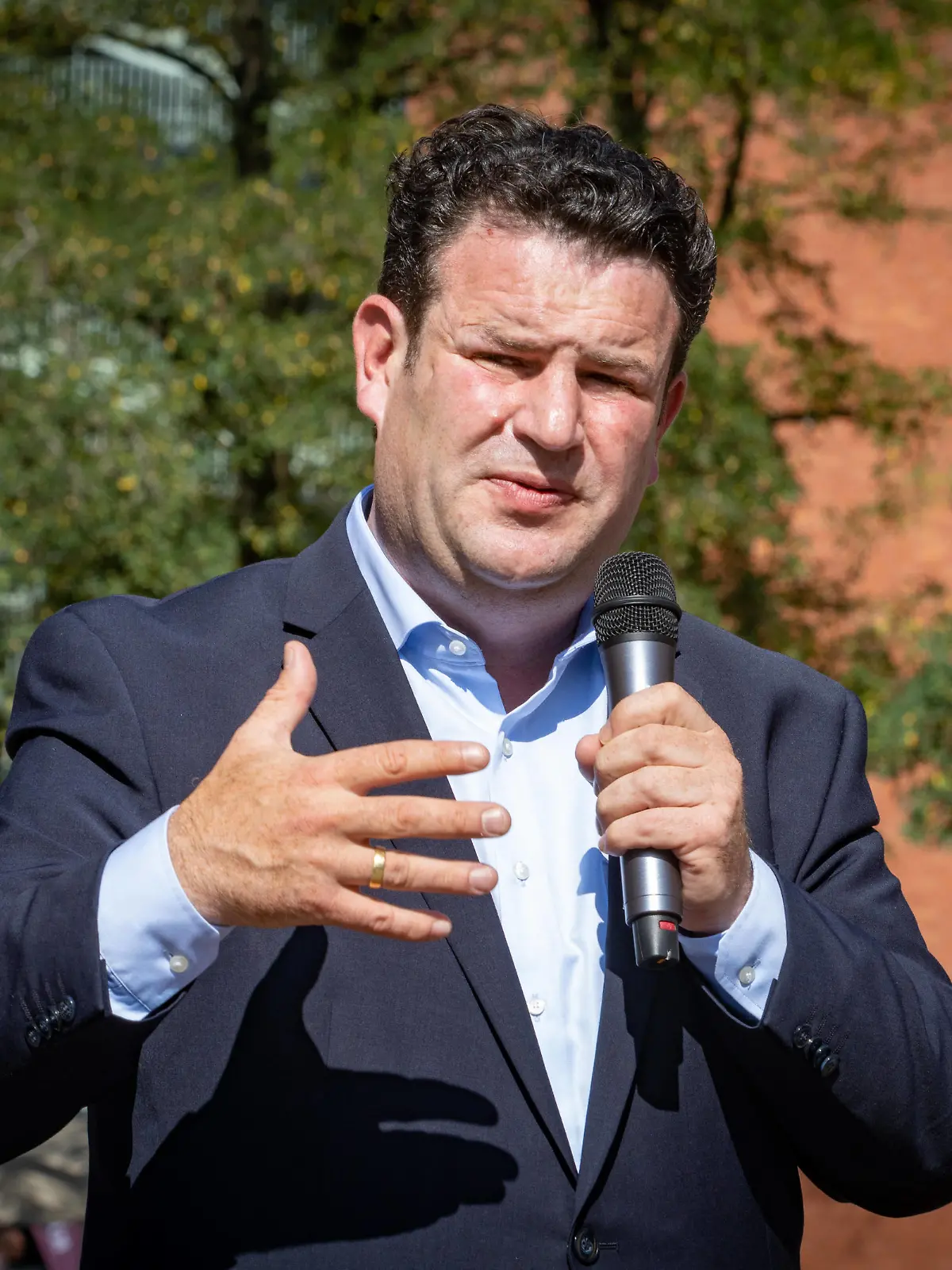  DEU, Deutschland, Nordrhein-Westfalen, Münster, 14.09.2021: SPD Wahlkampfveranstaltung Zukunftsdialog. Hubertus Heil SPD, Bundesminister für Arbeit und Soziales *** DEU, Germany, North Rhine-Westphalia, Münster, 14 09 2021 SPD Election Campaign Event Future Dialogue Hubertus Heil SPD , Federal Minister of Labour and Social Affairs
