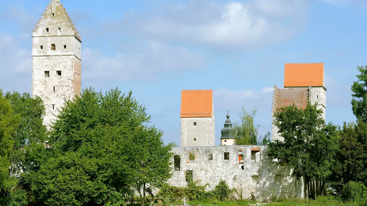 Ruine von Burg Nassenfels, Schuttertal, Oberbayern, Bayern, Deutschland, Europa