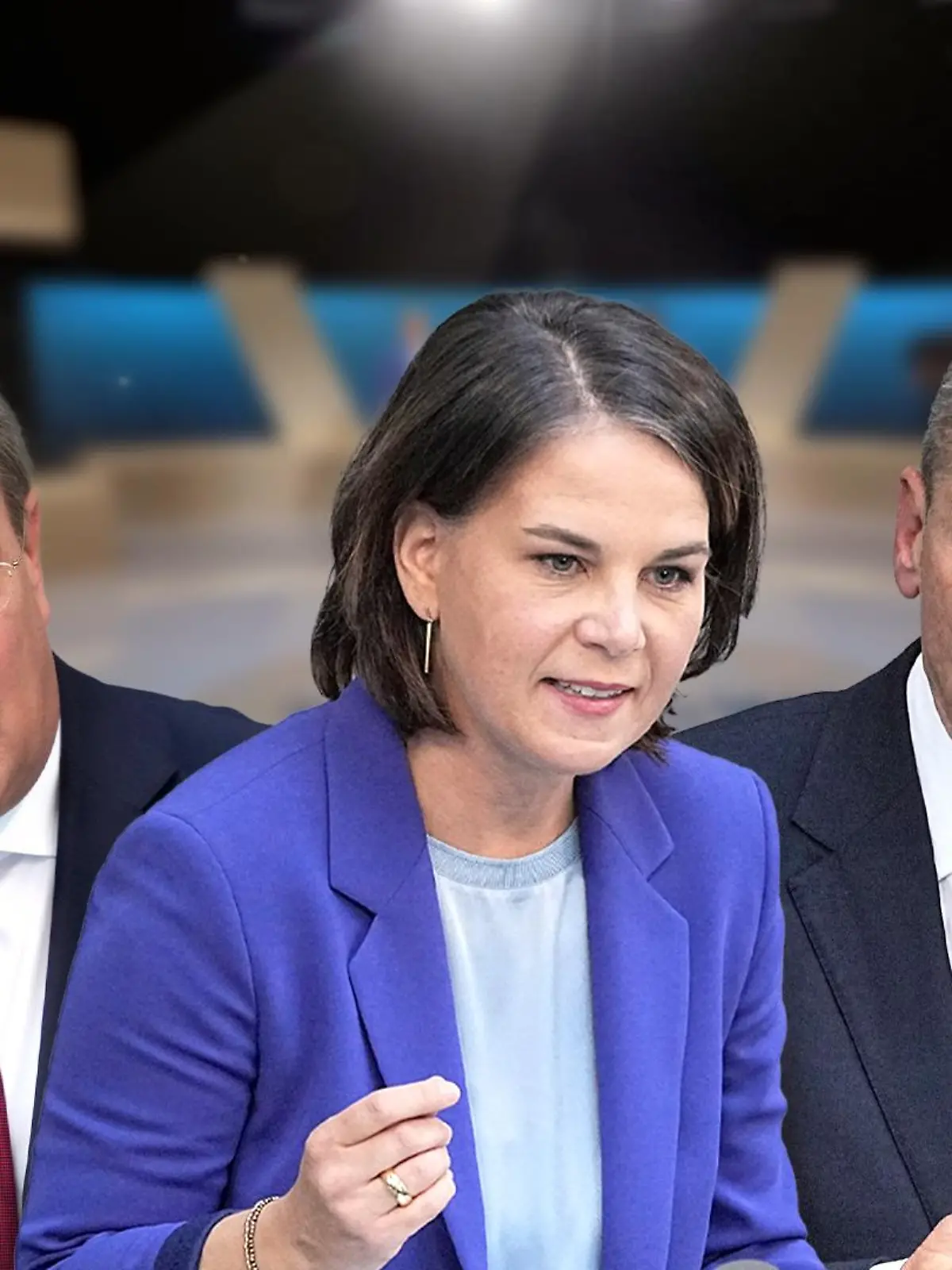 Die Spitzenkandidaten der Parteien sind bereit für das Triell bei ARD und ZDF.