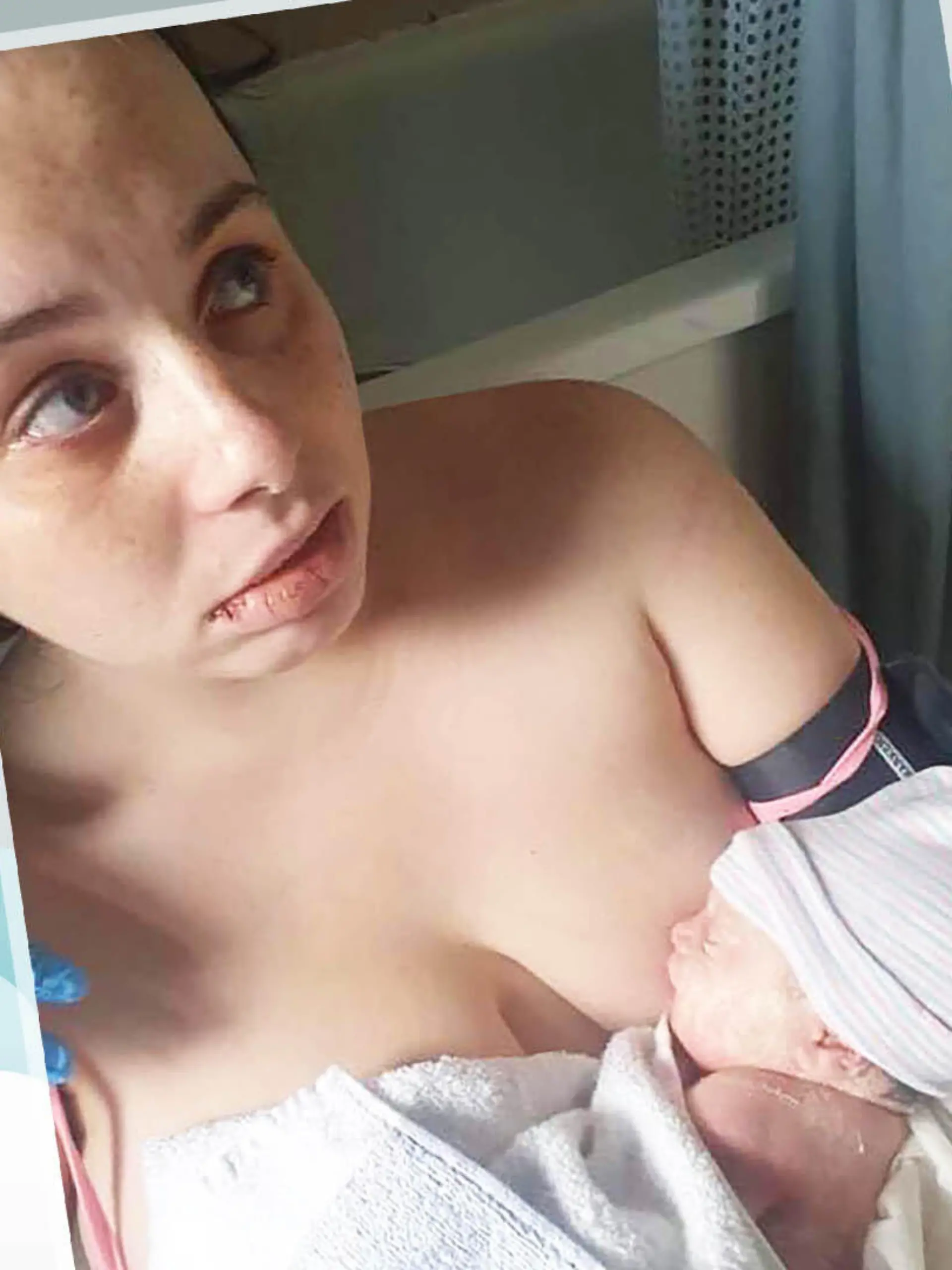Erin Hogg mit ihrem Überraschungsbaby Piper.
