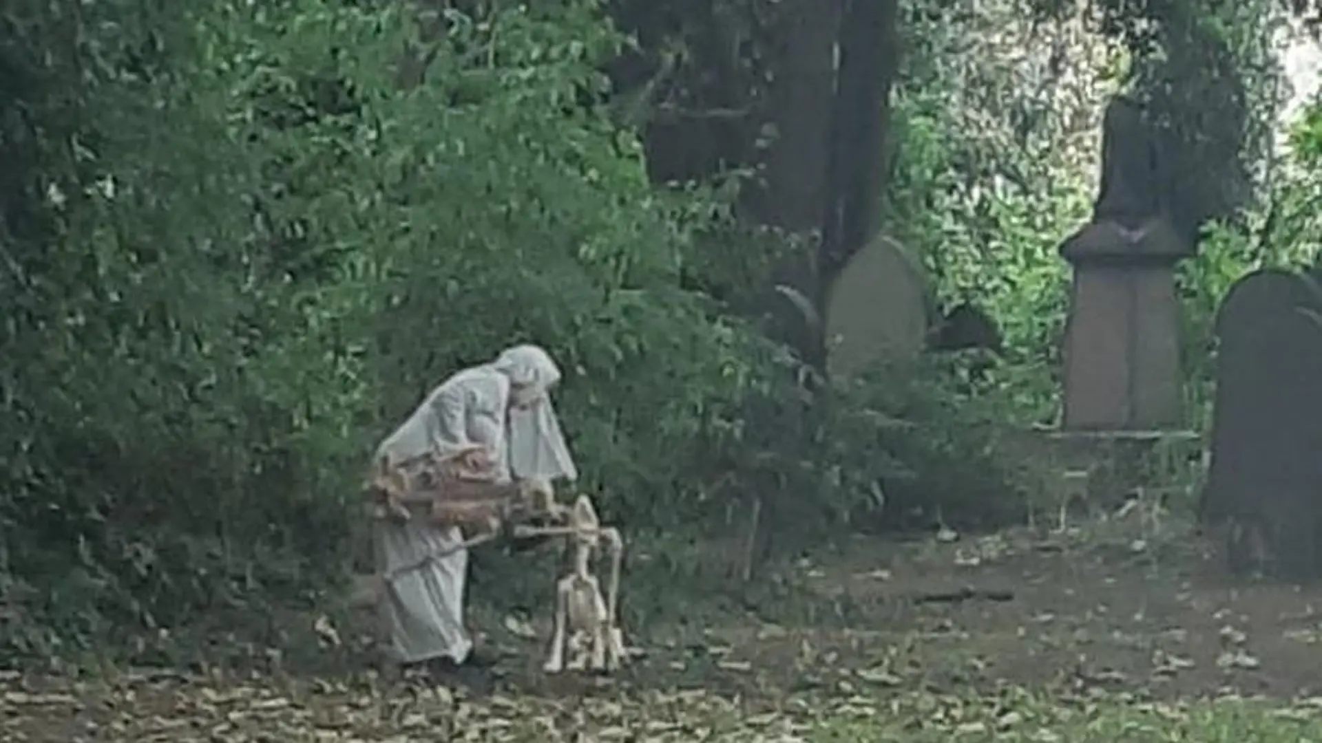 Zuvor soll die Nonne mit einem Hunde-Skelett getanzt haben.