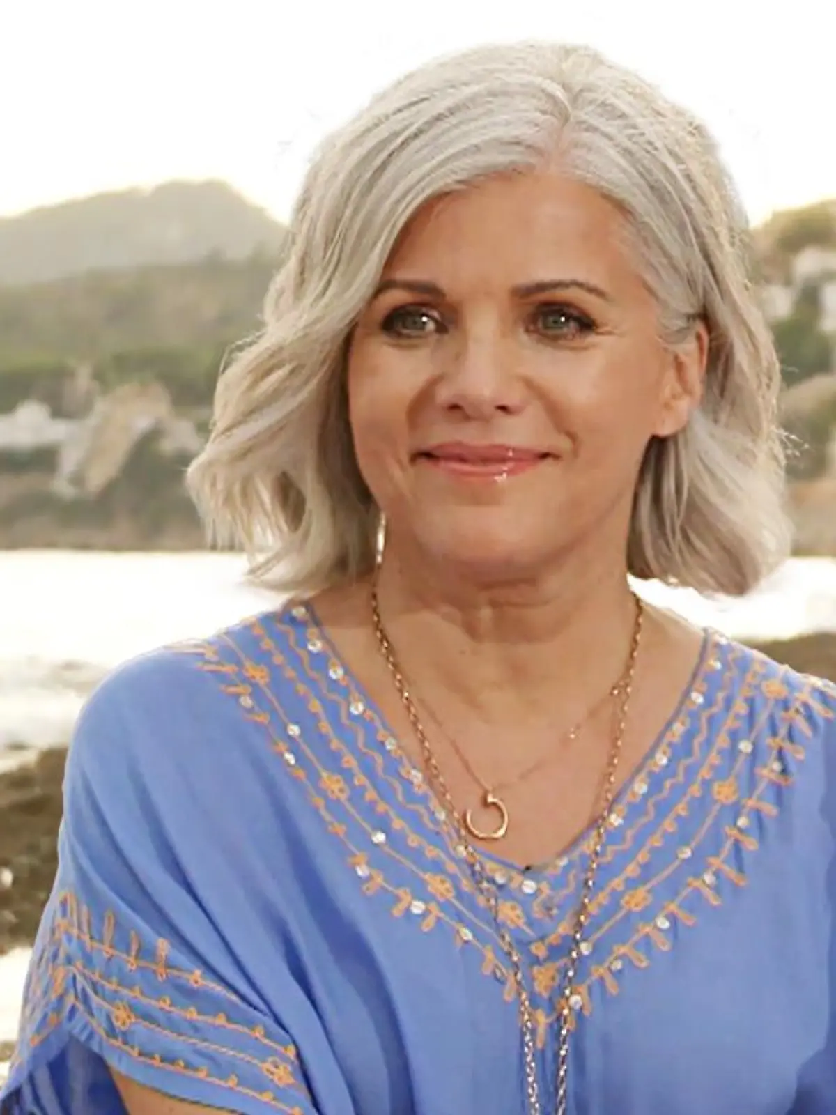Birgit Schrowange beim RTL-Interview auf Mallorca