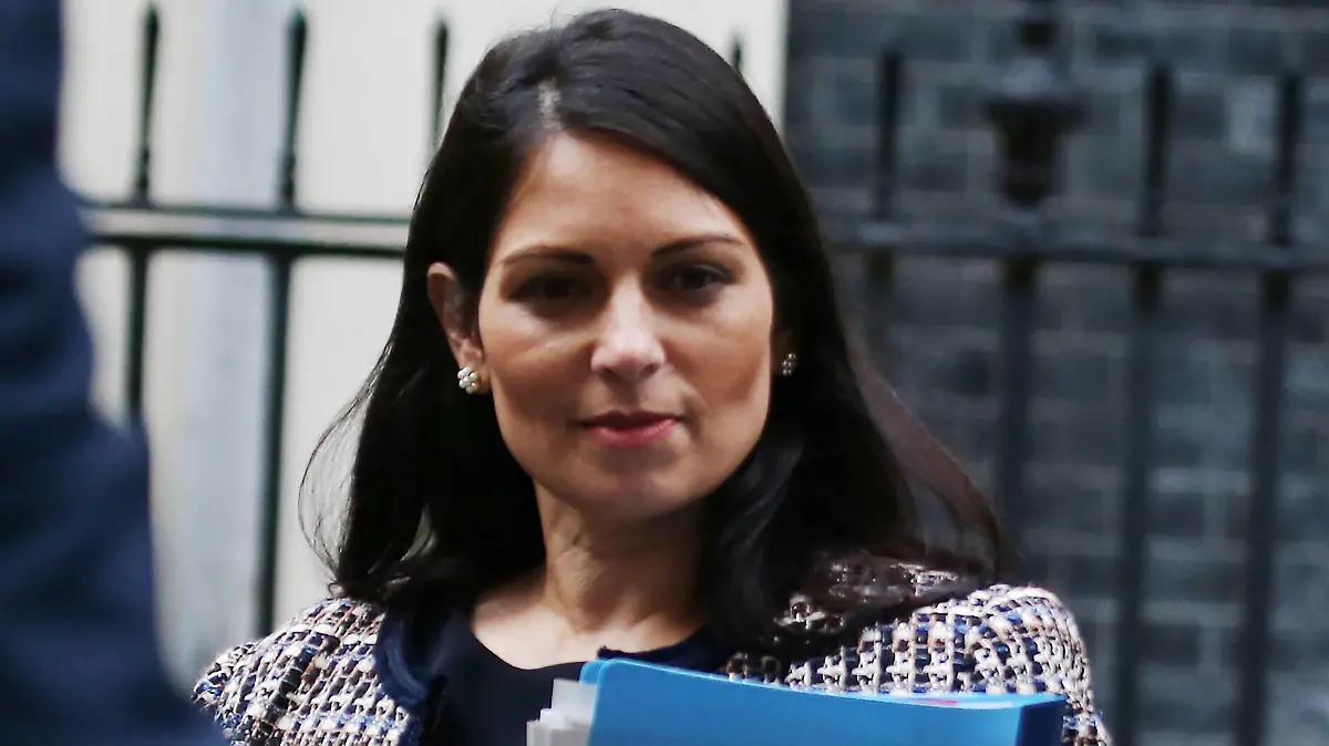 August 26, 2021, London, England, United Kingdom: UK Home Secretary PRITI PATEL is seen leaving Downing Street after the emergency COBRA meeting on explosions at Kabul airport. London United Kingdom - ZUMAs262 20210826_zip_s262_038 Copyright: xTayfunxSalcix
