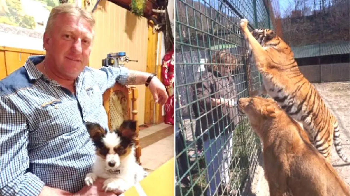Der fragwürdige Geschäftsmann Jozef B. (†56) wurde tot in einem Löwenkäfig seines Privatzoos in der Slowakei aufgefunden. (Fotos: Facebook/Jozef Bajanek)
