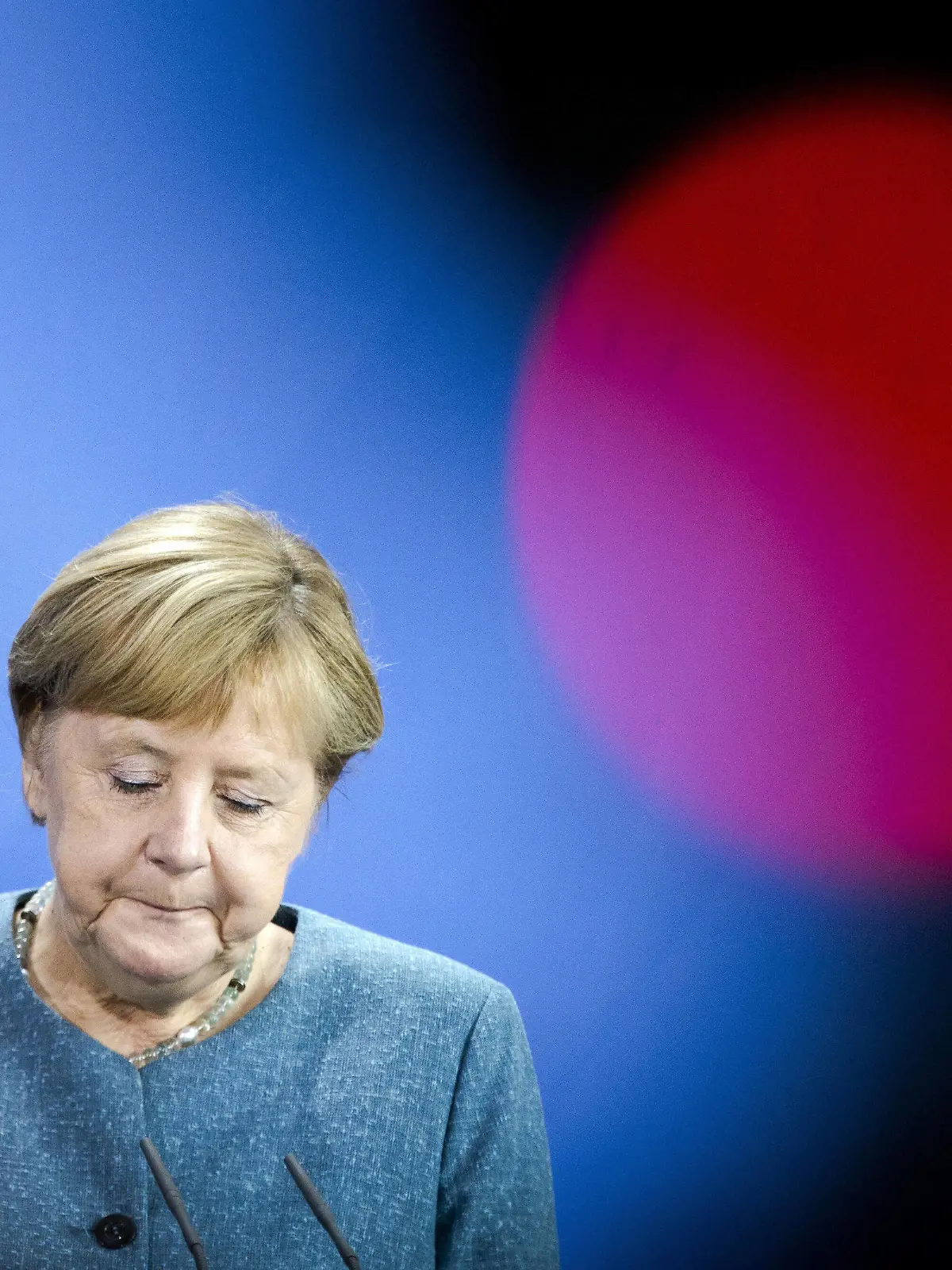  Bundeskanzlerin Angela Merkel, CDU, aufgenommen im Rahmen einer Pressekonferenz im Bundeskanzleramt in Berlin, 31.08.2021. Berlin Deutschland *** German Chancellor Angela Merkel, CDU, recorded during a press conference at the Federal Chancellery in Berlin, 31 08 2021 Berlin Germany Copyright: xJaninexSchmitz/photothek.dex