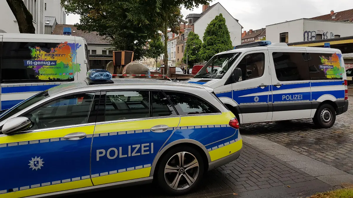 Schüsse fielen von einem Balkon in der Elbstraße in Bremen.