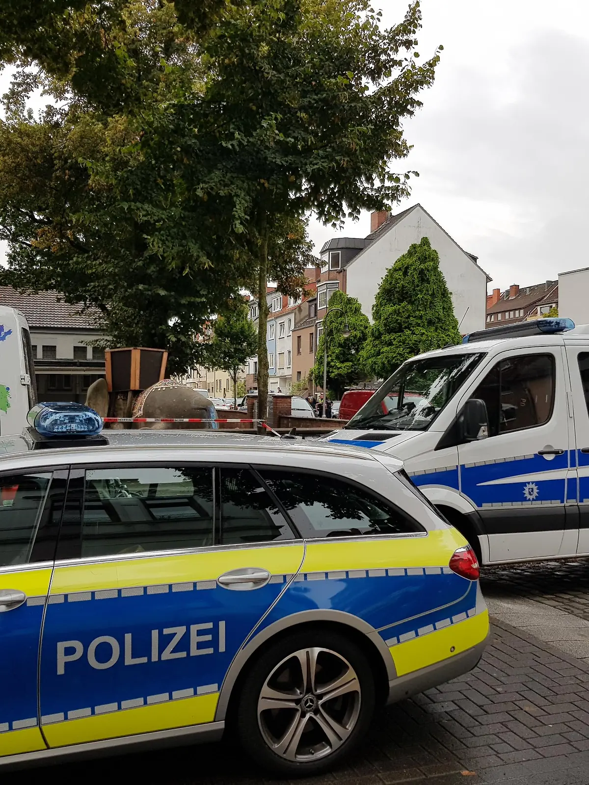 Schüsse fielen von einem Balkon in der Elbstraße in Bremen.