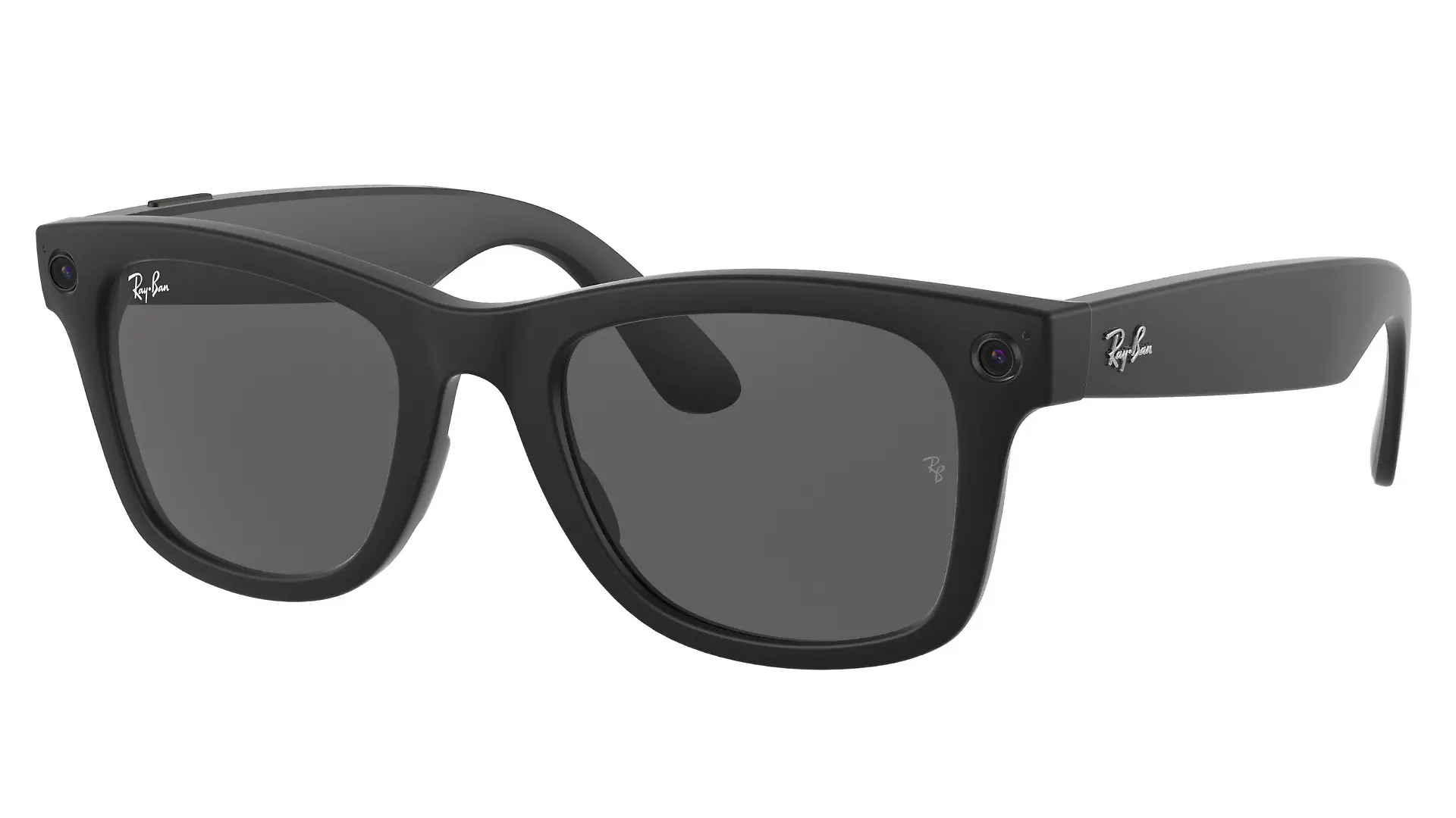 HANDOUT - 09.09.2021, ---, --: Eine smarte Brille von Facebook und Ray-Ban (undatiertes Bild). Facebook hat am Donnerstag (09.09.2021) eine smarte Brille vorgestellt, mit der man Fotos und Videos aufnehmen kann. Mit der «Ray-Ban Stories» könne man auch Anrufe entgegennehmen oder Podcasts hören, da in den Brillenbügeln zwei Lautsprecher eingebaut seien, kündigte Facebook-Gründer Zuckerberg an. Foto: -/Facebook/dpa - ACHTUNG: Nur zur redaktionellen Verwendung und nur mit vollständiger Nennung des vorstehenden Credits +++ dpa-Bildfunk +++
