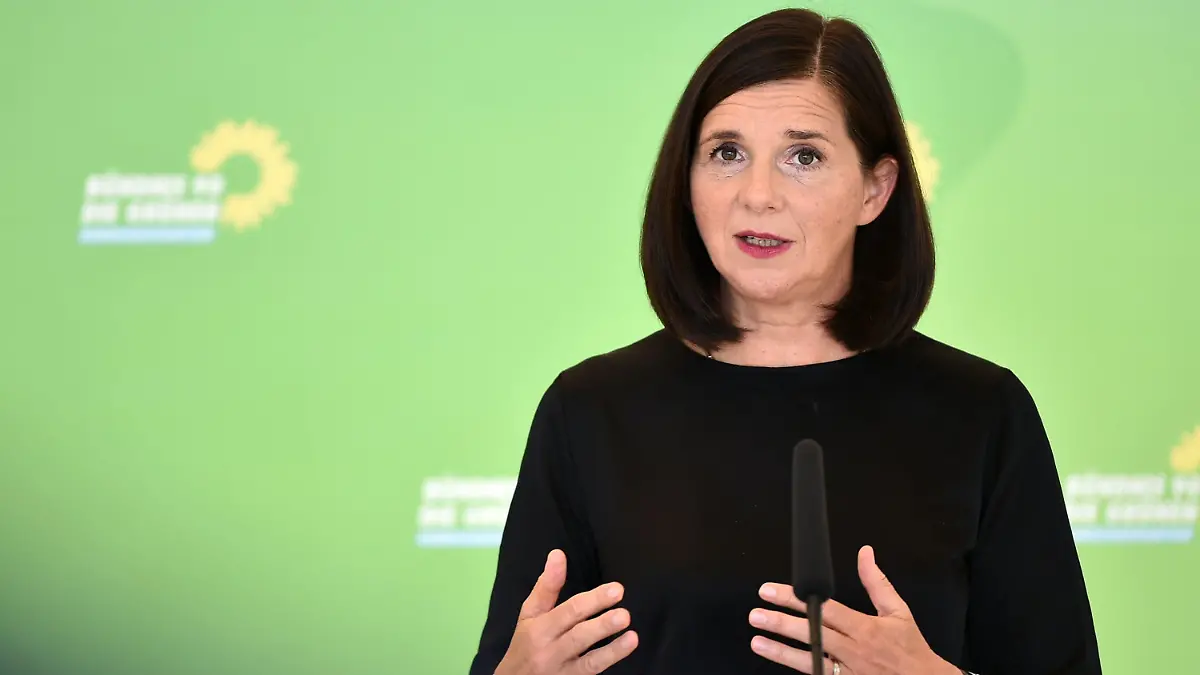 ARCHIV - 03.09.2020, Berlin: Katrin Göring-Eckardt, Fraktionsvorsitzende von Bündnis 90/Die Grünen, spricht auf einer Pressekonferenz. (zu dpa: "Göring-Eckardt notfalls für Bundeswehreinsätze ohne UN-Mandat") Foto: Johannes Neudecker/dpa +++ dpa-Bildfunk +++