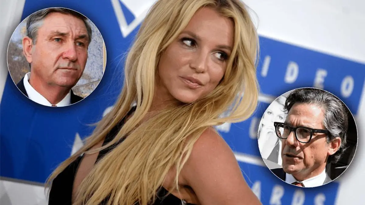 Jamie Spears, Tochter Britney und ihr Anwalt Mathew S. Rosengart.
