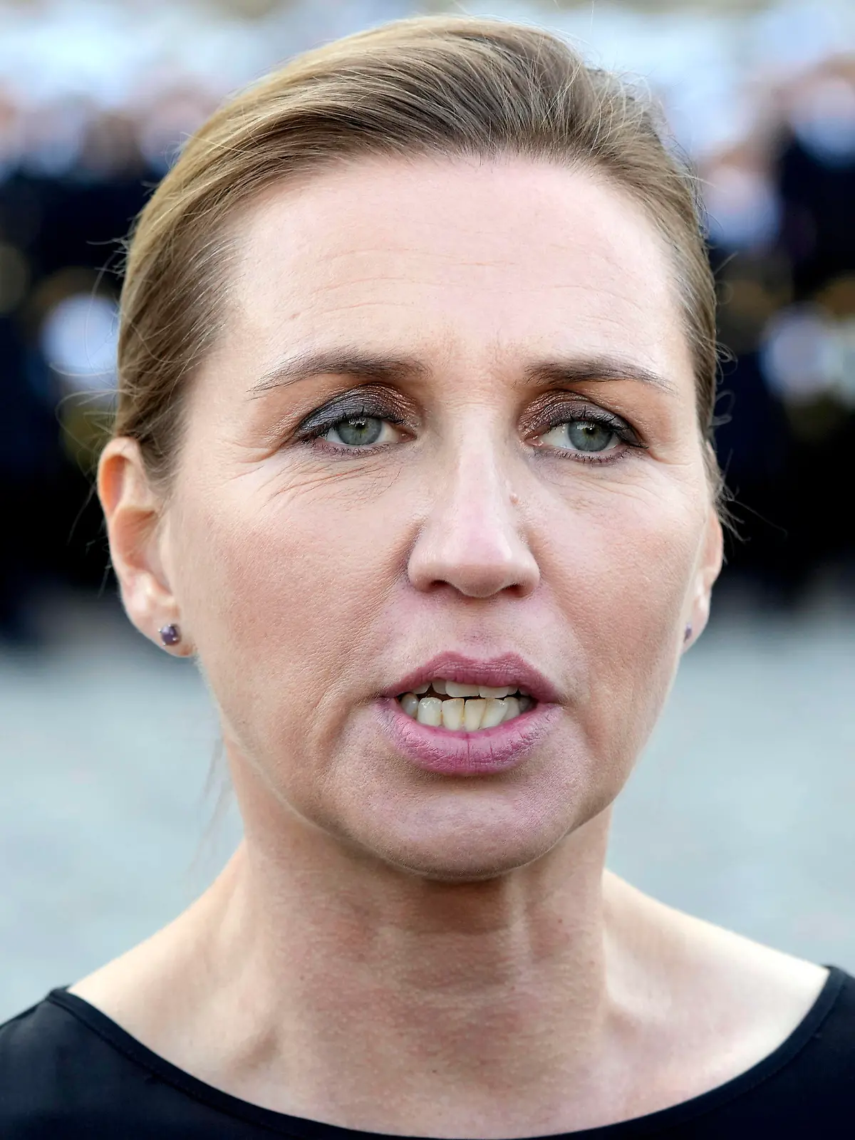 Statsminister Mette Frederiksen i interview under Flagdag for Danmarks udsendte med parade paa Christiansborg slotsplads i Koebenhavn, soendag den 5. september 2021. , Copenhagen *** Prime Minister Mette Frederiksen in interview during Flag Day for Denmarks envoy with parade at Christiansborg Palace Square in Copenhagen, Sunday 5 September 2021, Copenhagen PUBLICATIONxINxGERxSUIxAUTxONLY Copyright: KeldxNavntoft KeldxNavntoftx cop105 spdk20210905-171218-L 