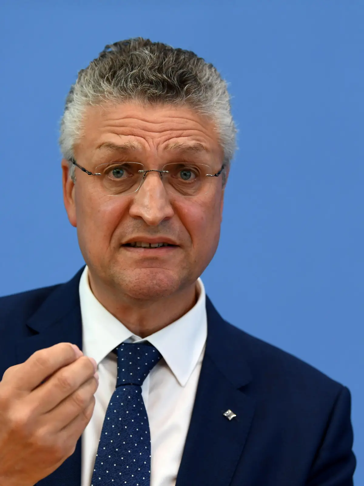 President of Robert Koch Institute (RKI) Lothar Wieler attends a news conference on vaccination campaign of coronavirus disease (COVID-19) in Berlin, Germany September 8, 2021. REUTERS/Annegret Hilse/Pool